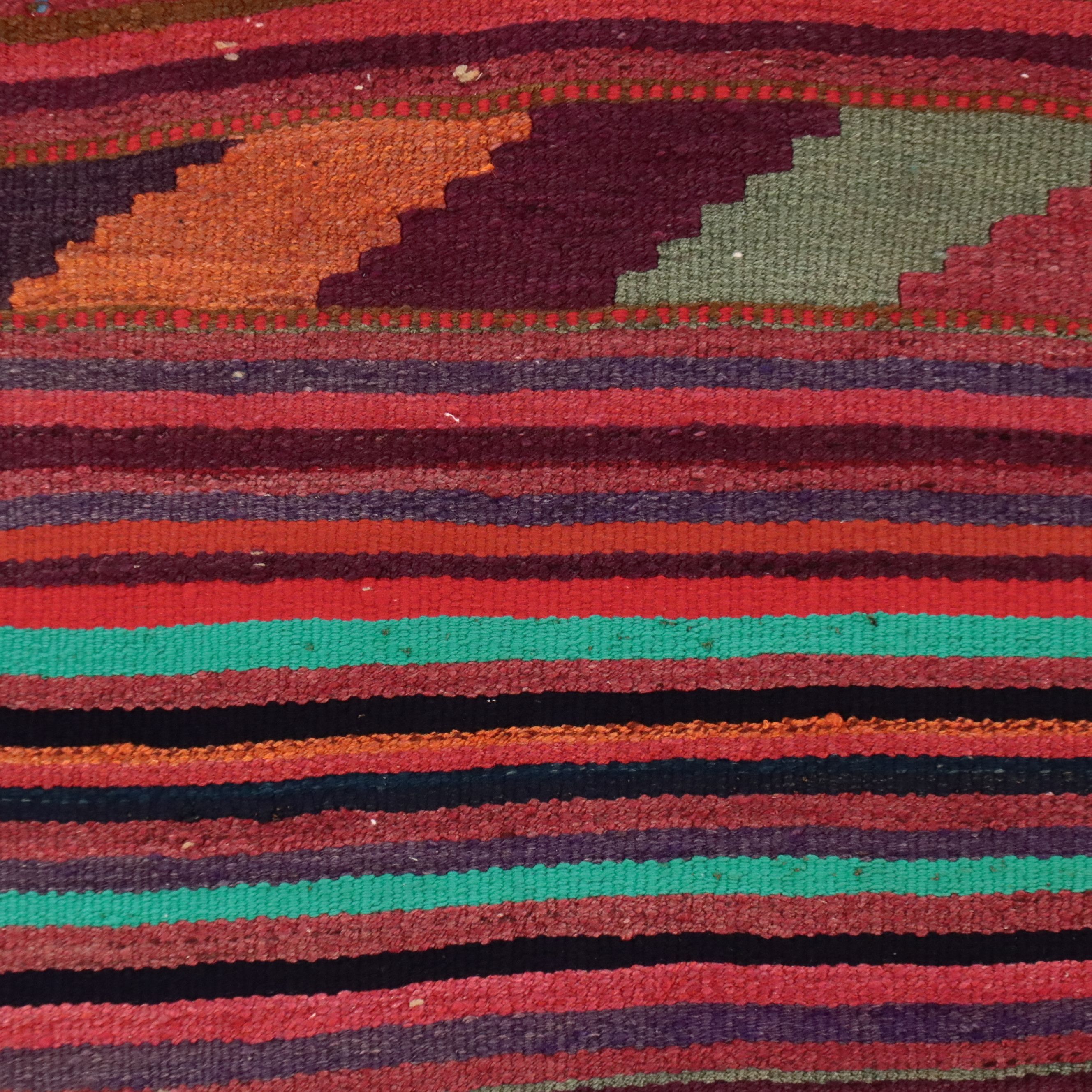 4'2 x 9'2 Handwoven Turkish Kilim Long Rug
