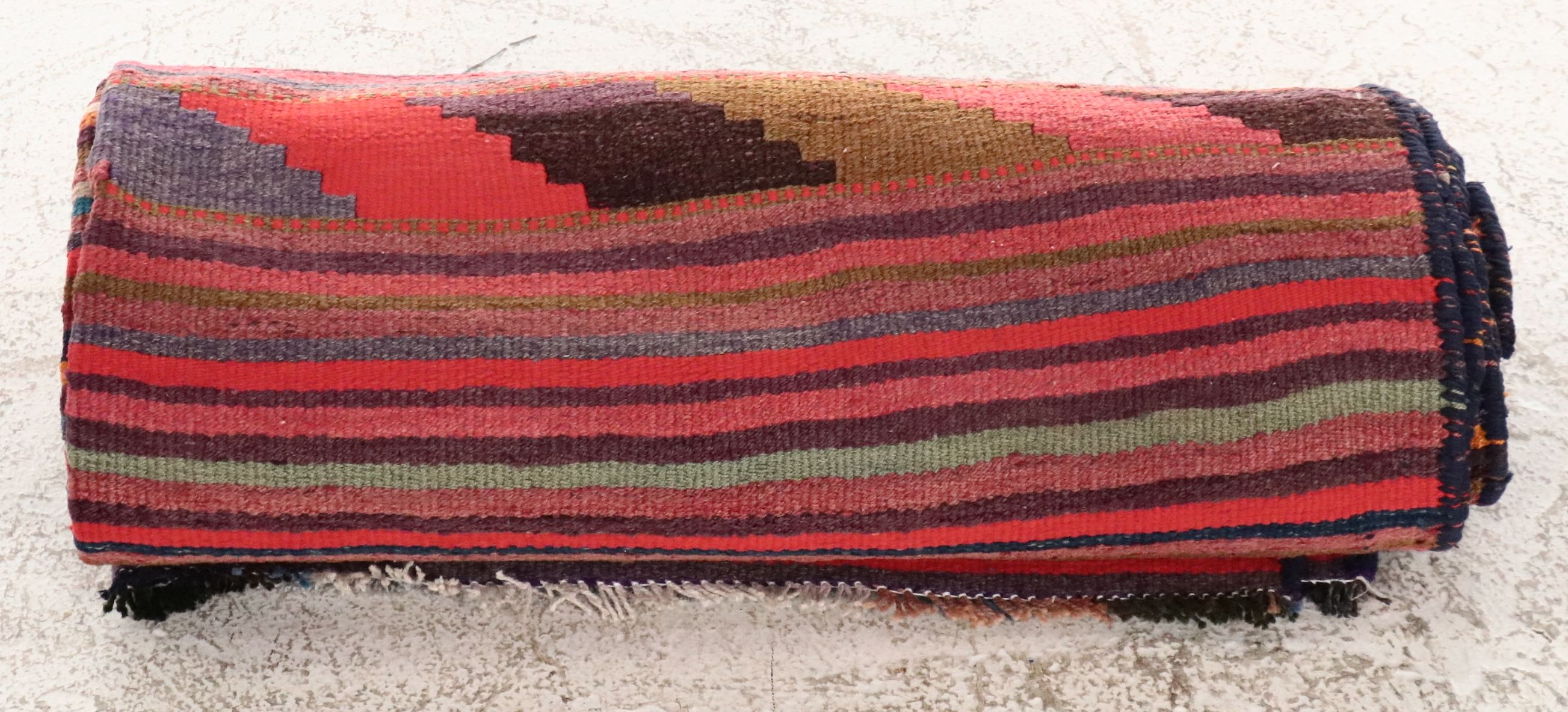 4'2 x 9'2 Handwoven Turkish Kilim Long Rug