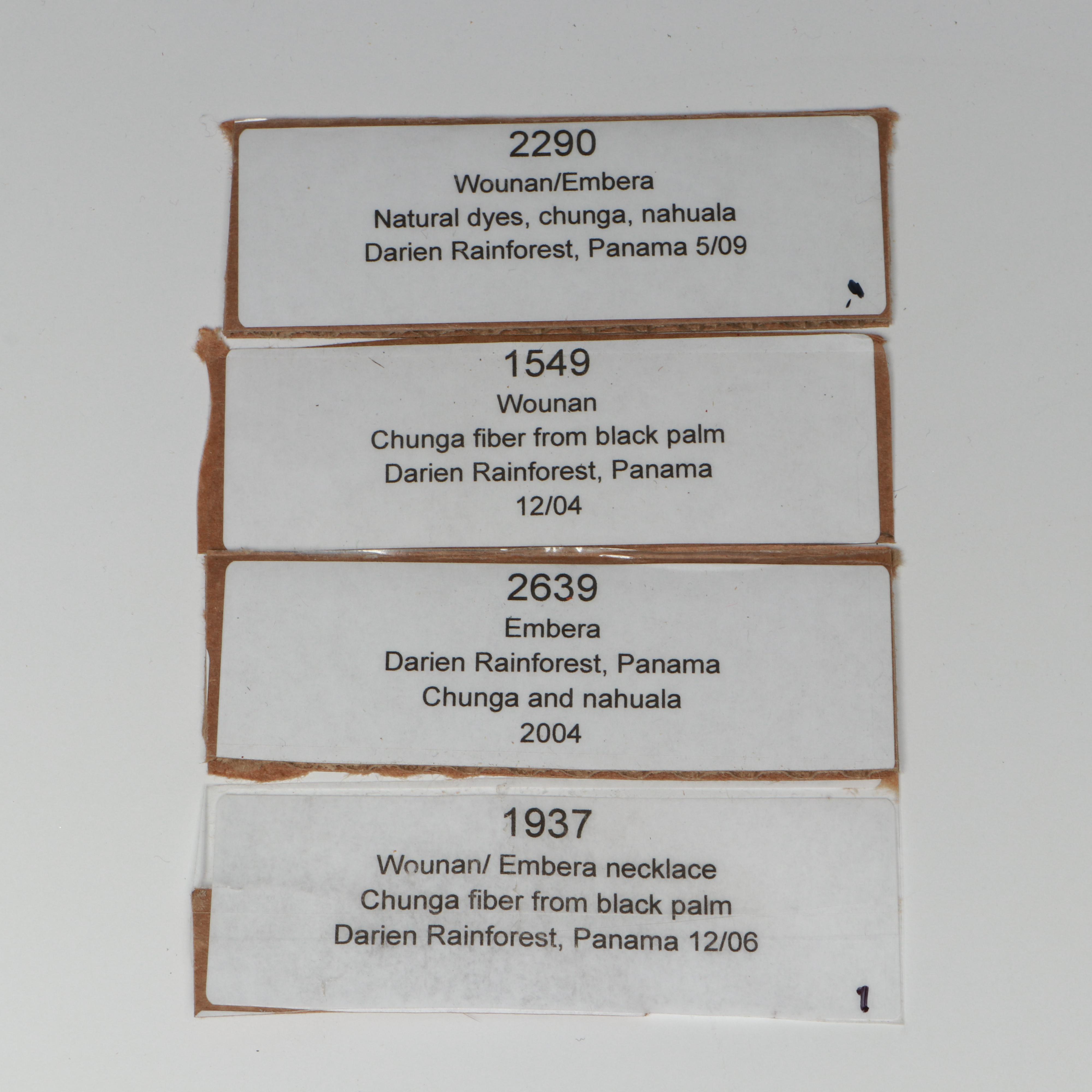 Panamanian Emberá-Wounaan Chunga Fiber Figural Adornments and Basket