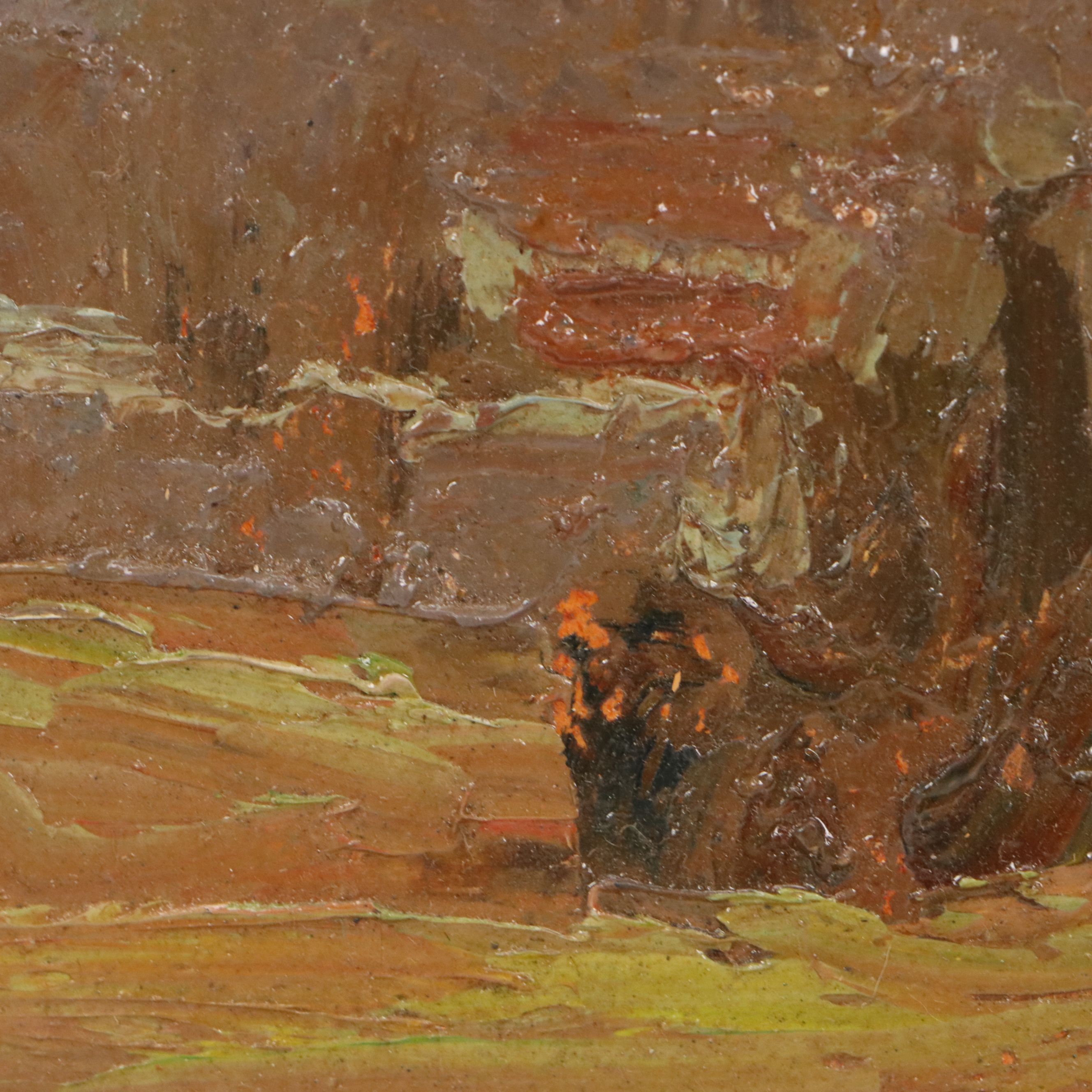 Bernard Lennon Impressionistic Landscape Painting, 20th Century