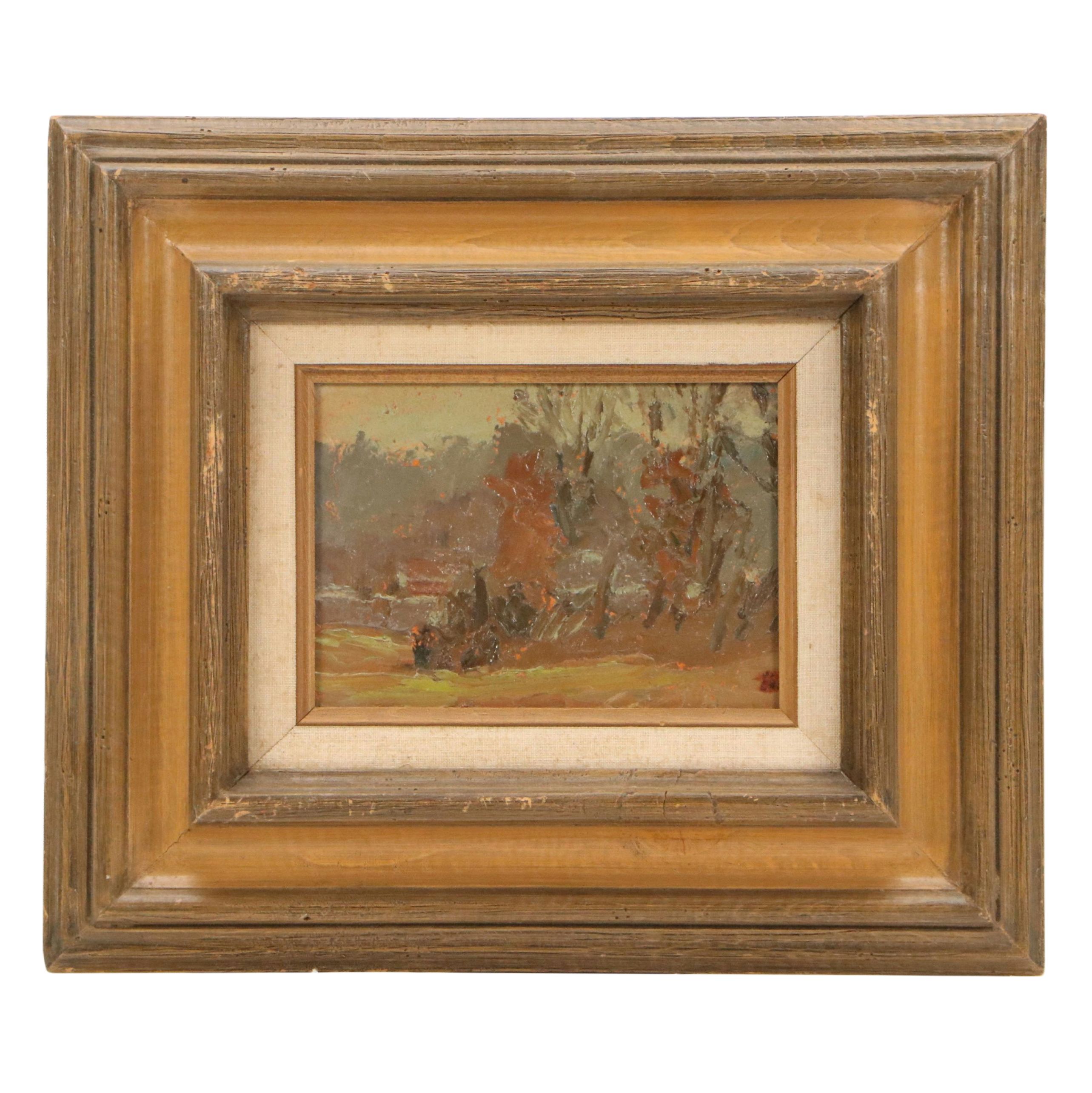 Bernard Lennon Impressionistic Landscape Painting, 20th Century