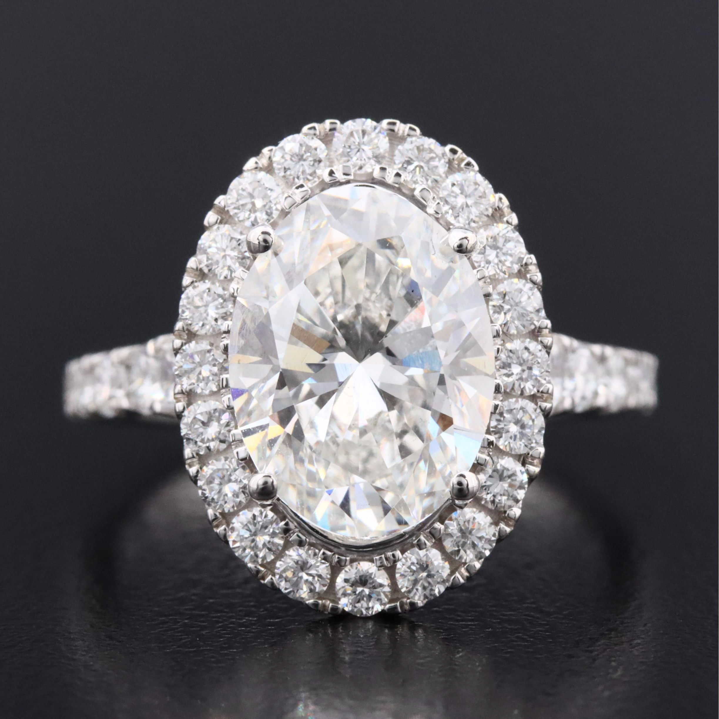 14K 4.75 CTW Lab Grown Diamond Halo Ring
