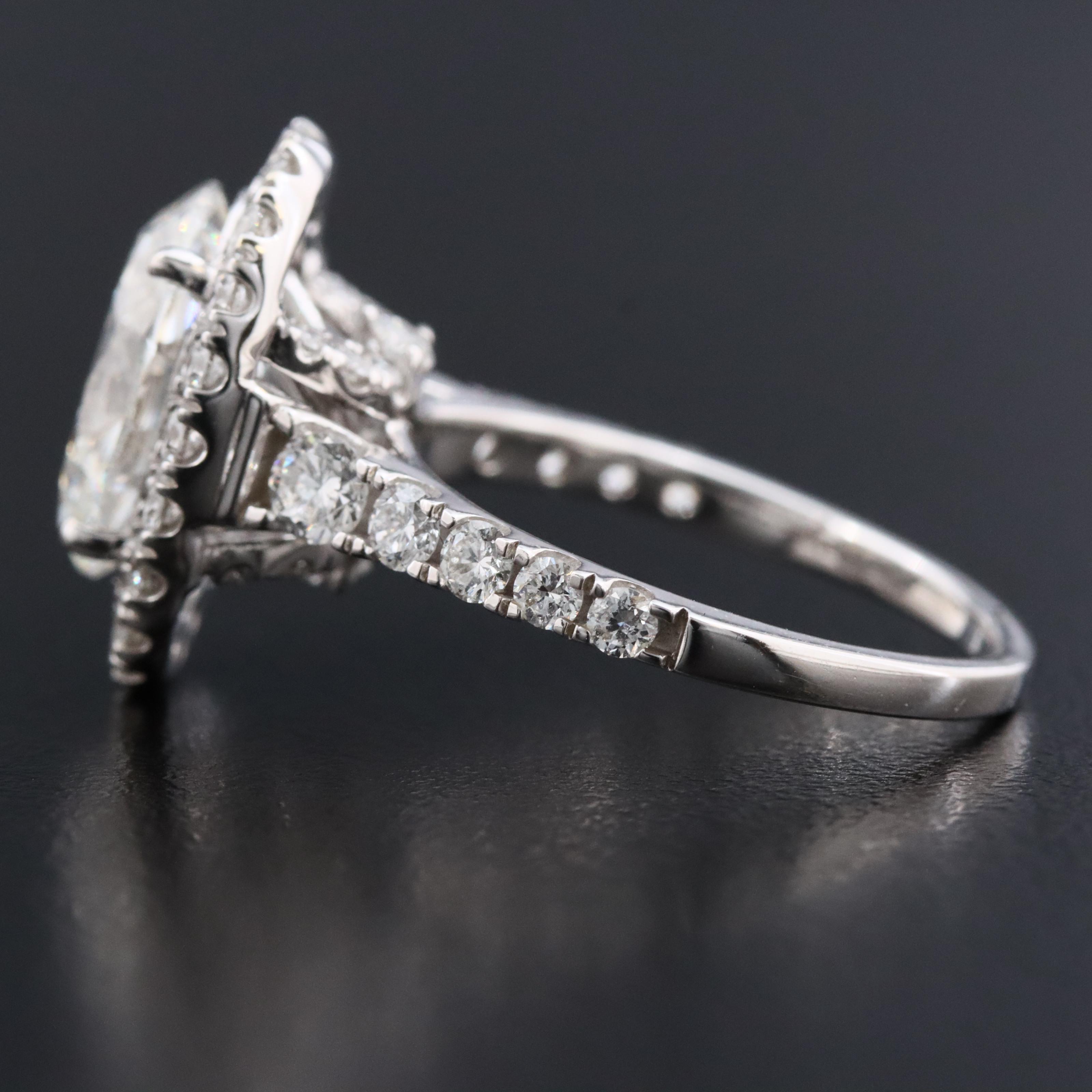 14K 4.75 CTW Lab Grown Diamond Halo Ring