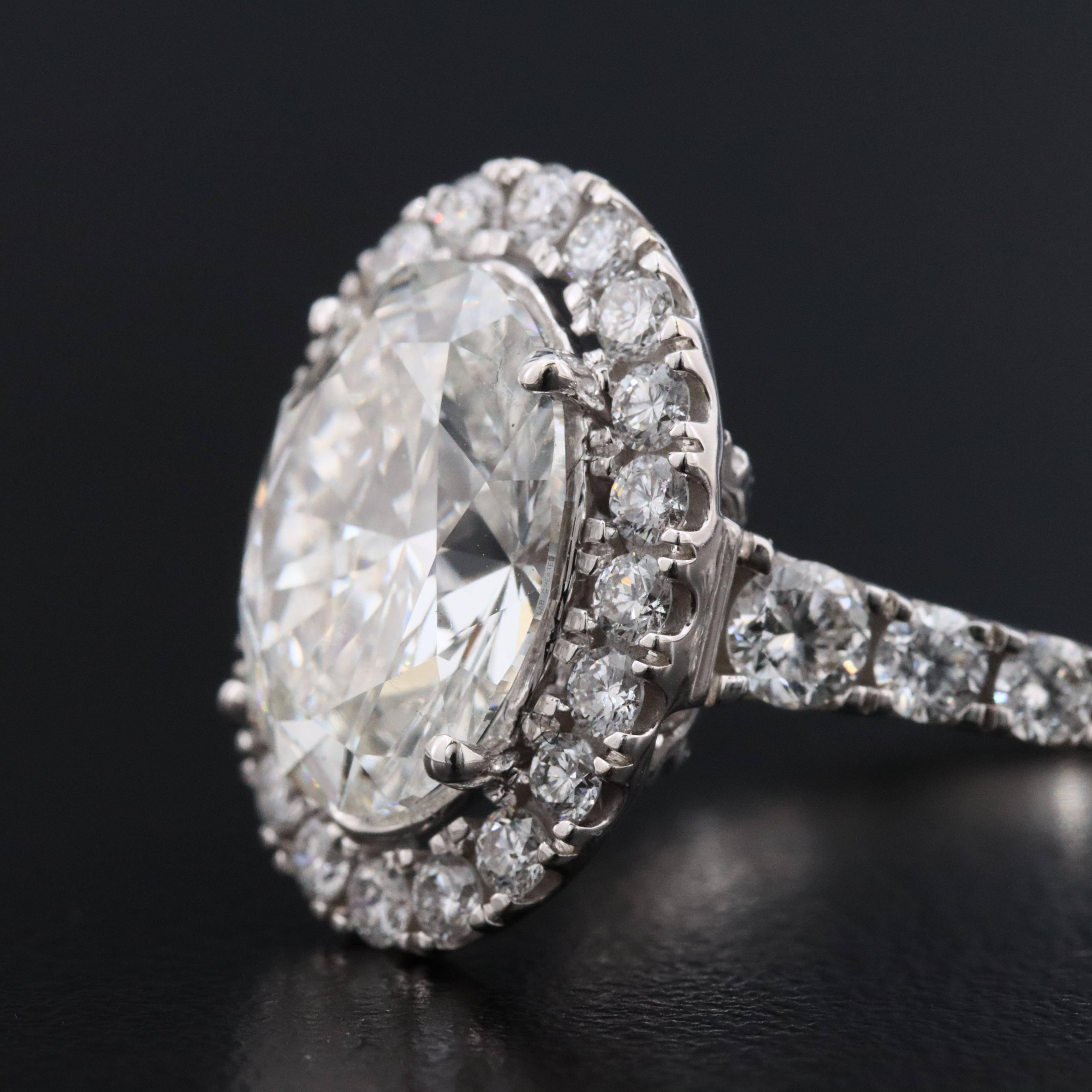 14K 4.75 CTW Lab Grown Diamond Halo Ring