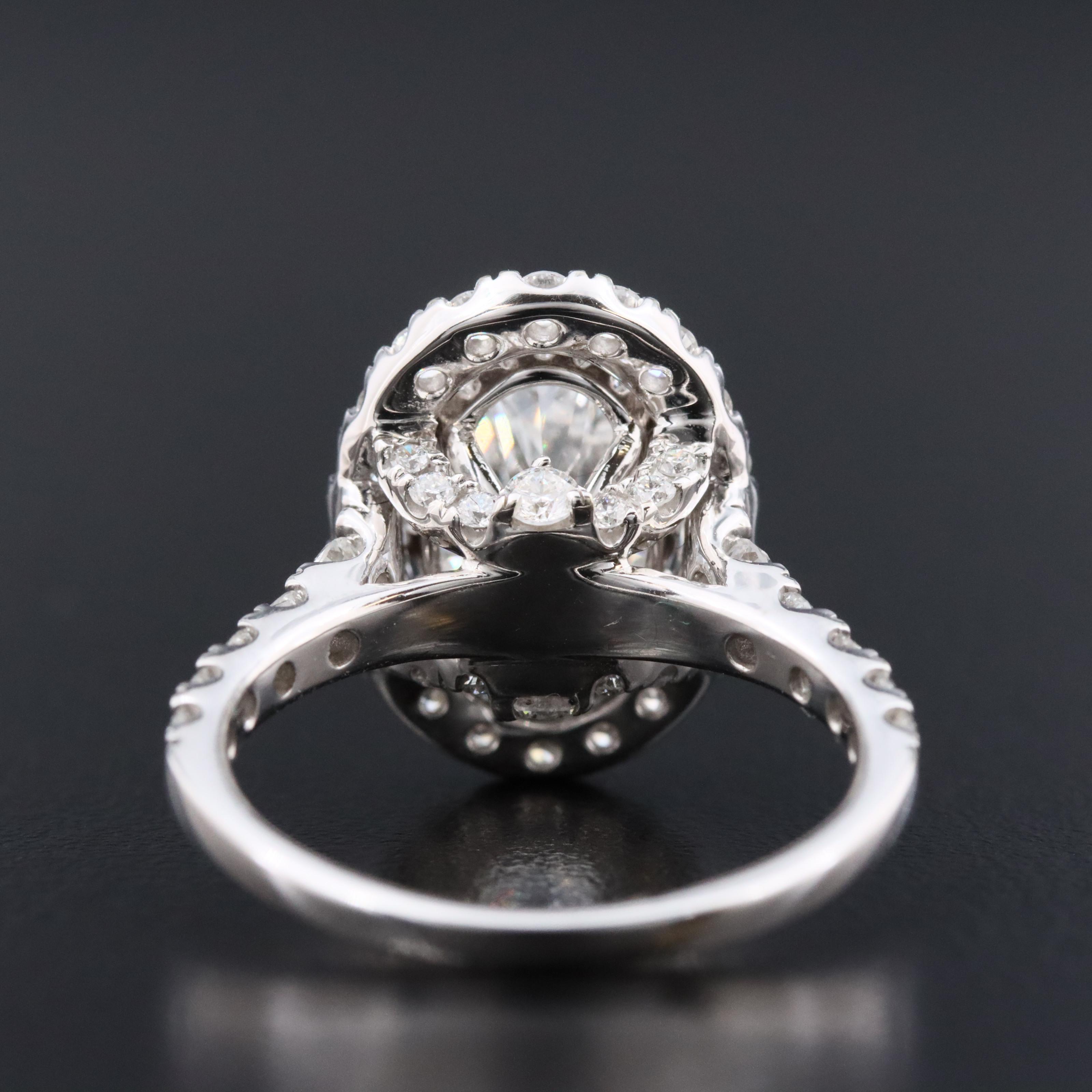 14K 4.75 CTW Lab Grown Diamond Halo Ring
