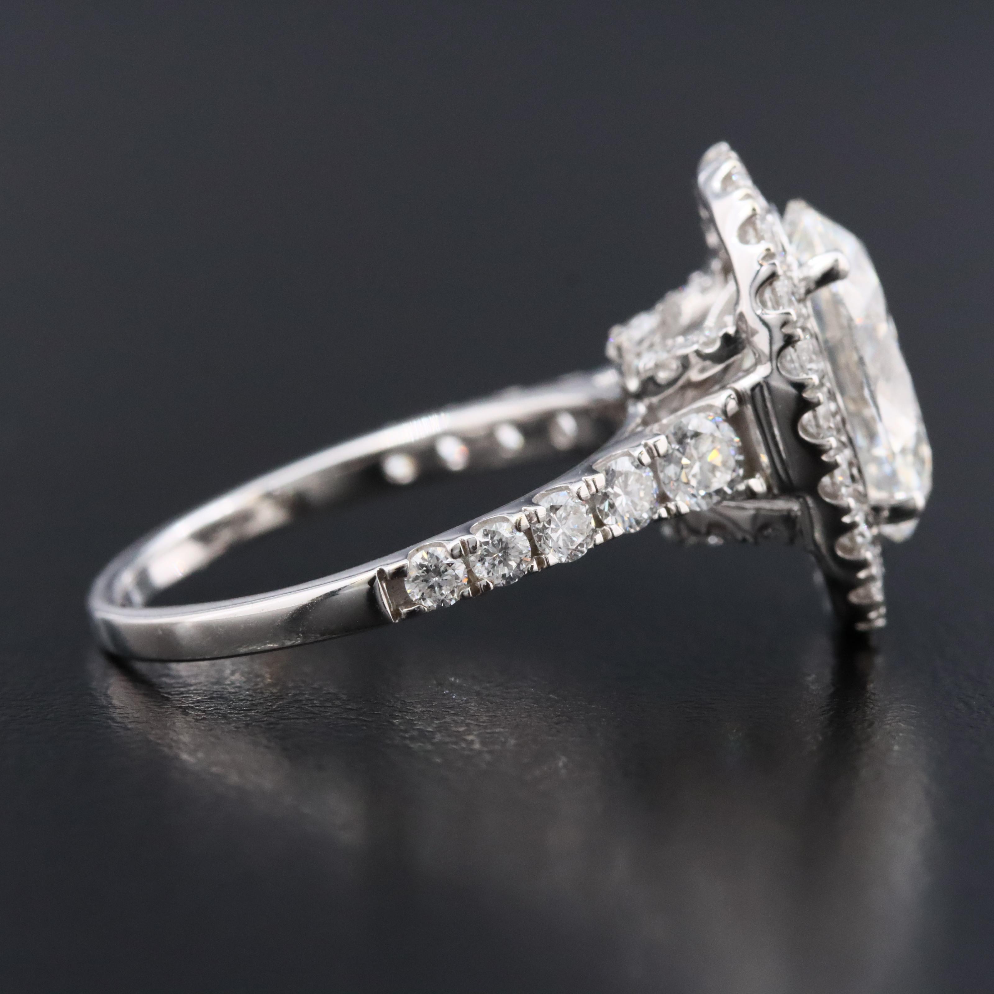 14K 4.75 CTW Lab Grown Diamond Halo Ring