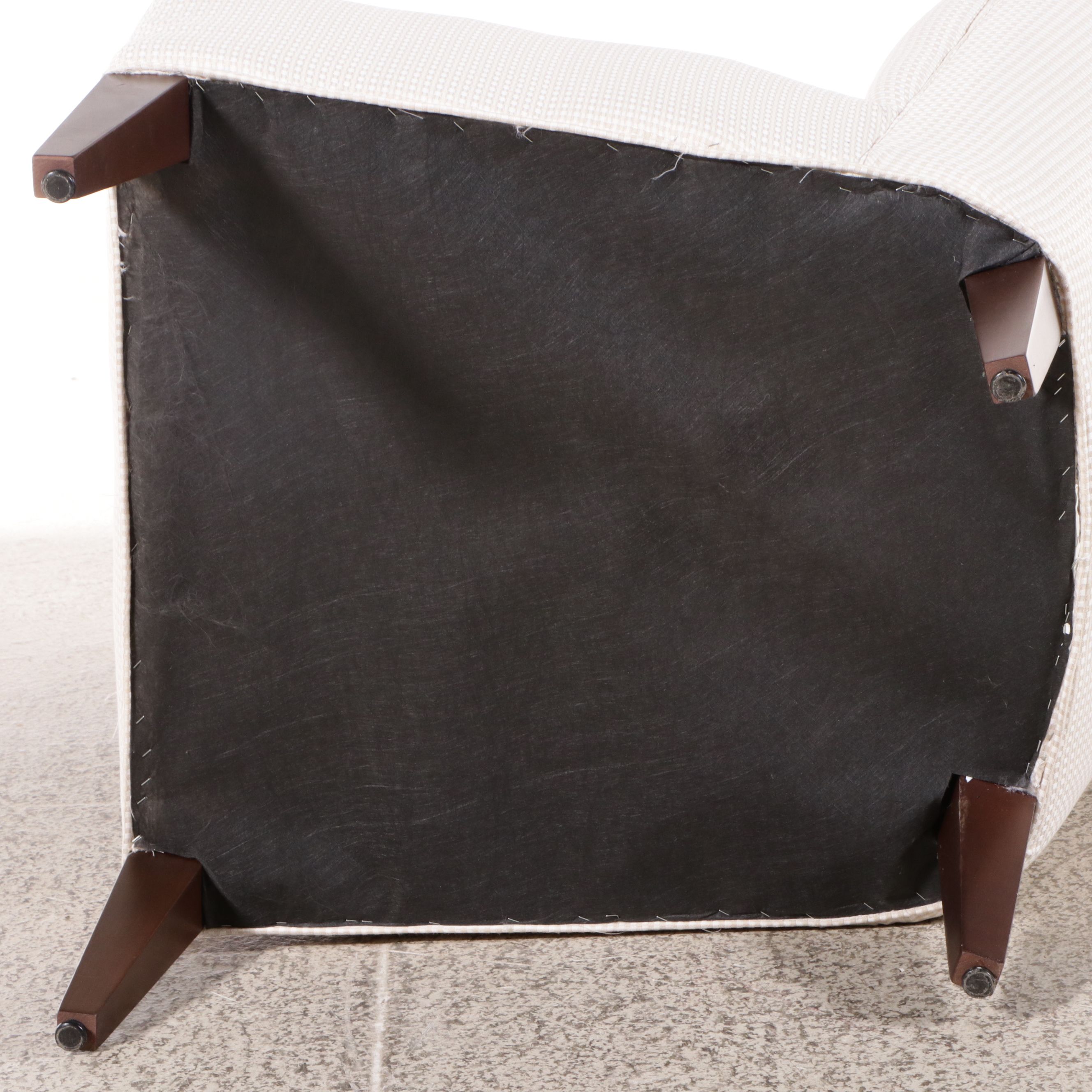 Pair of Contemporary Art Deco Style Upholstered Slipper Chairs