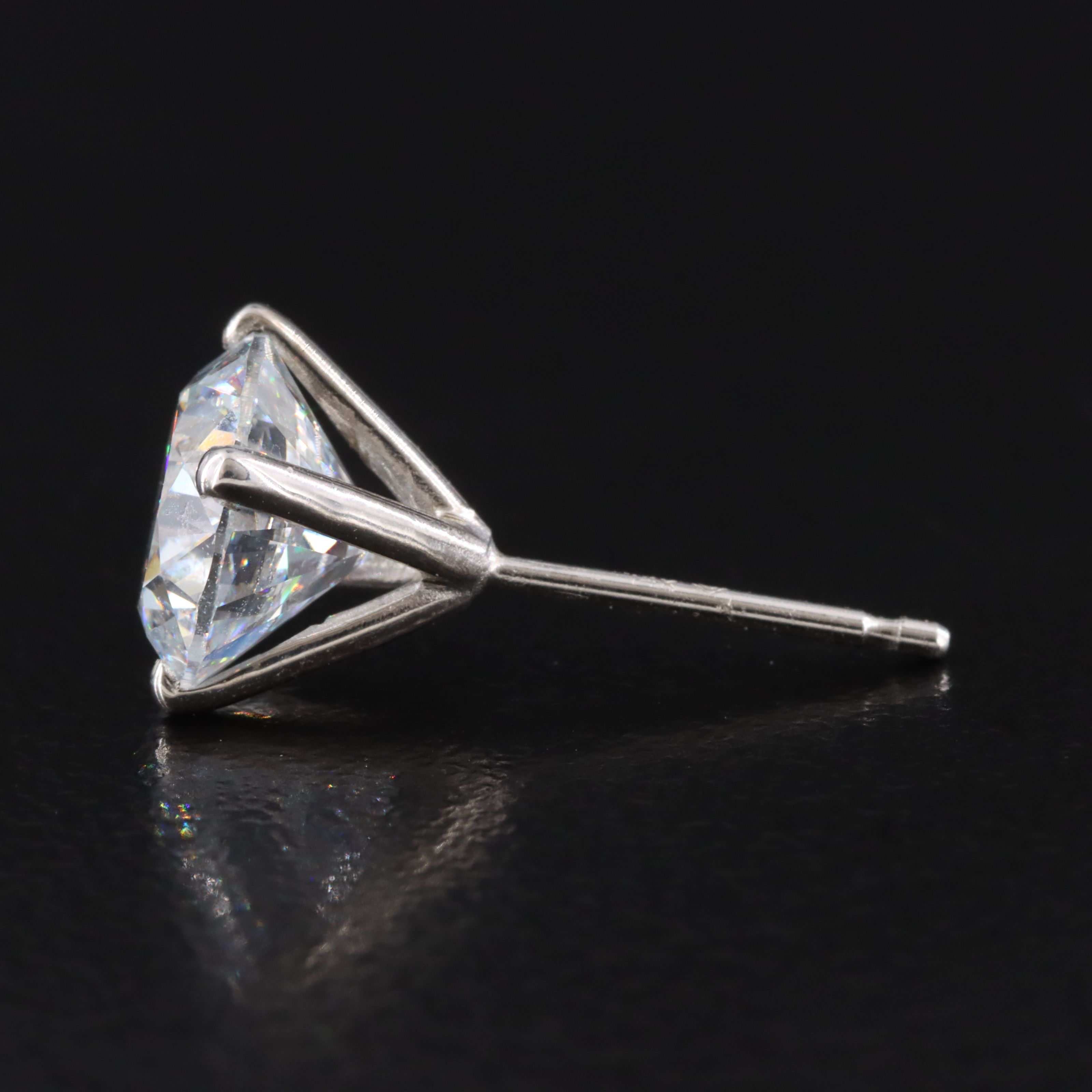 14K 3.03 CTW Lab Grown Diamond Martini Stud Earrings with IGI Jewelry Report