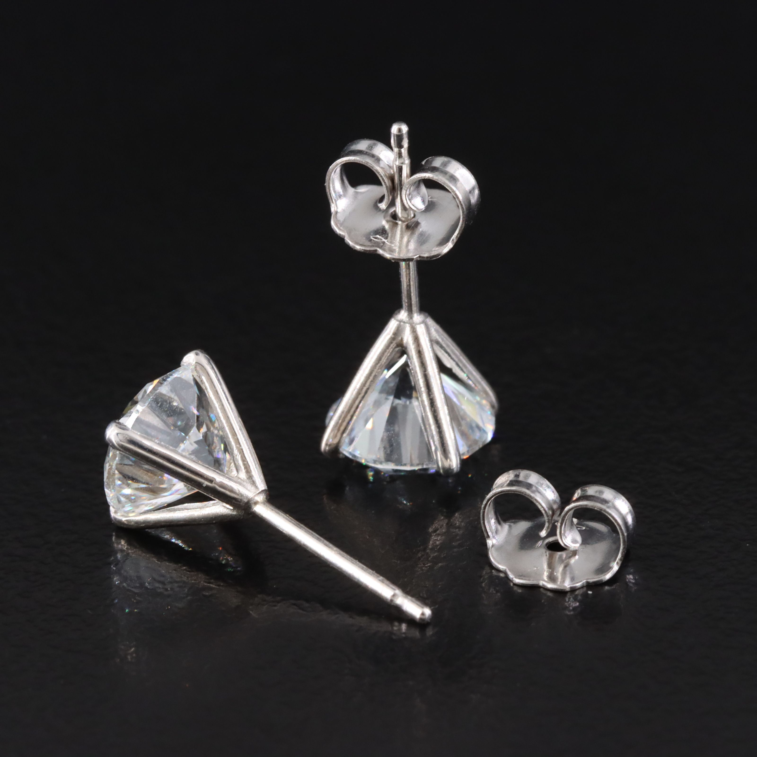 14K 3.03 CTW Lab Grown Diamond Martini Stud Earrings with IGI Jewelry Report