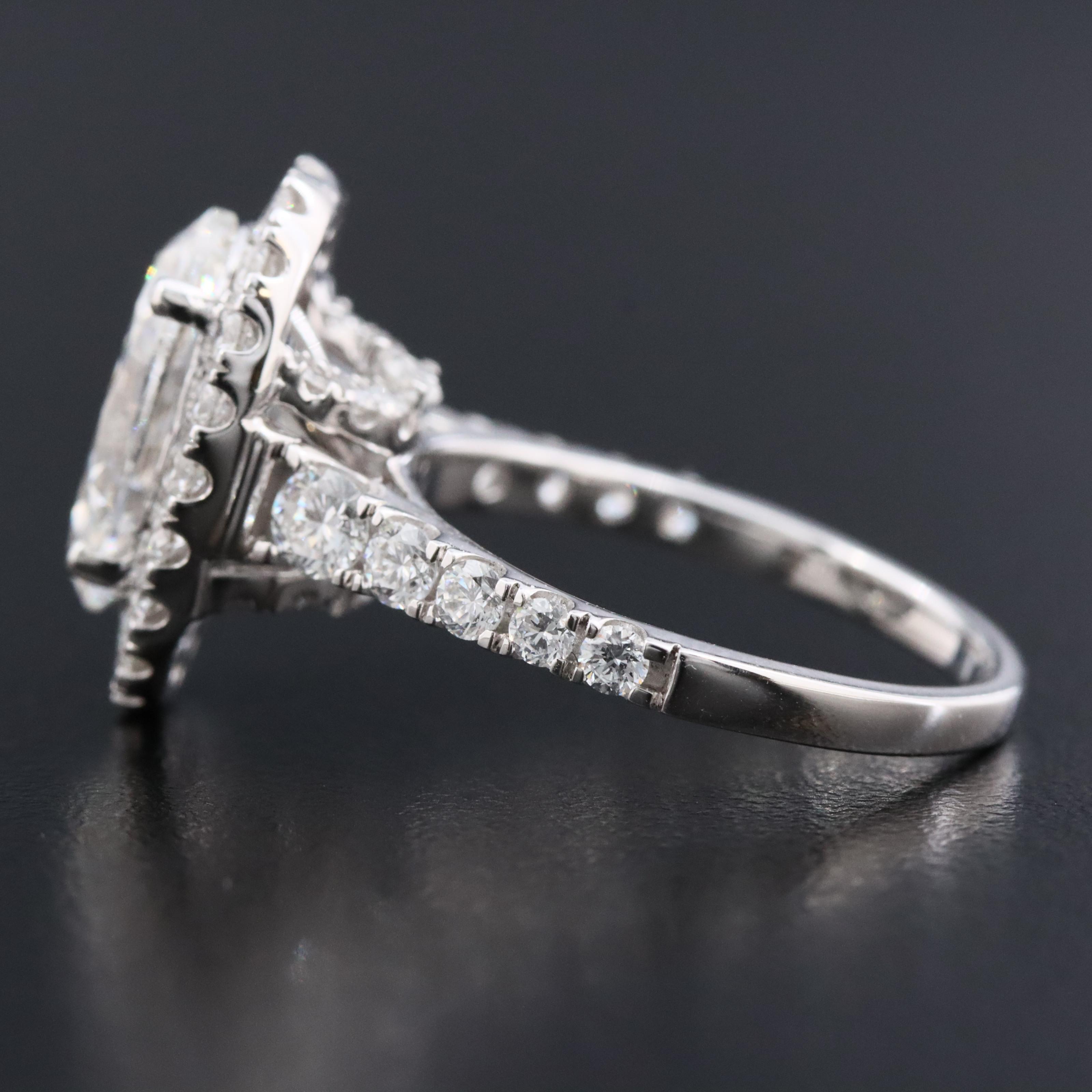 14K 4.75 CTW Lab Grown Diamond Halo Ring