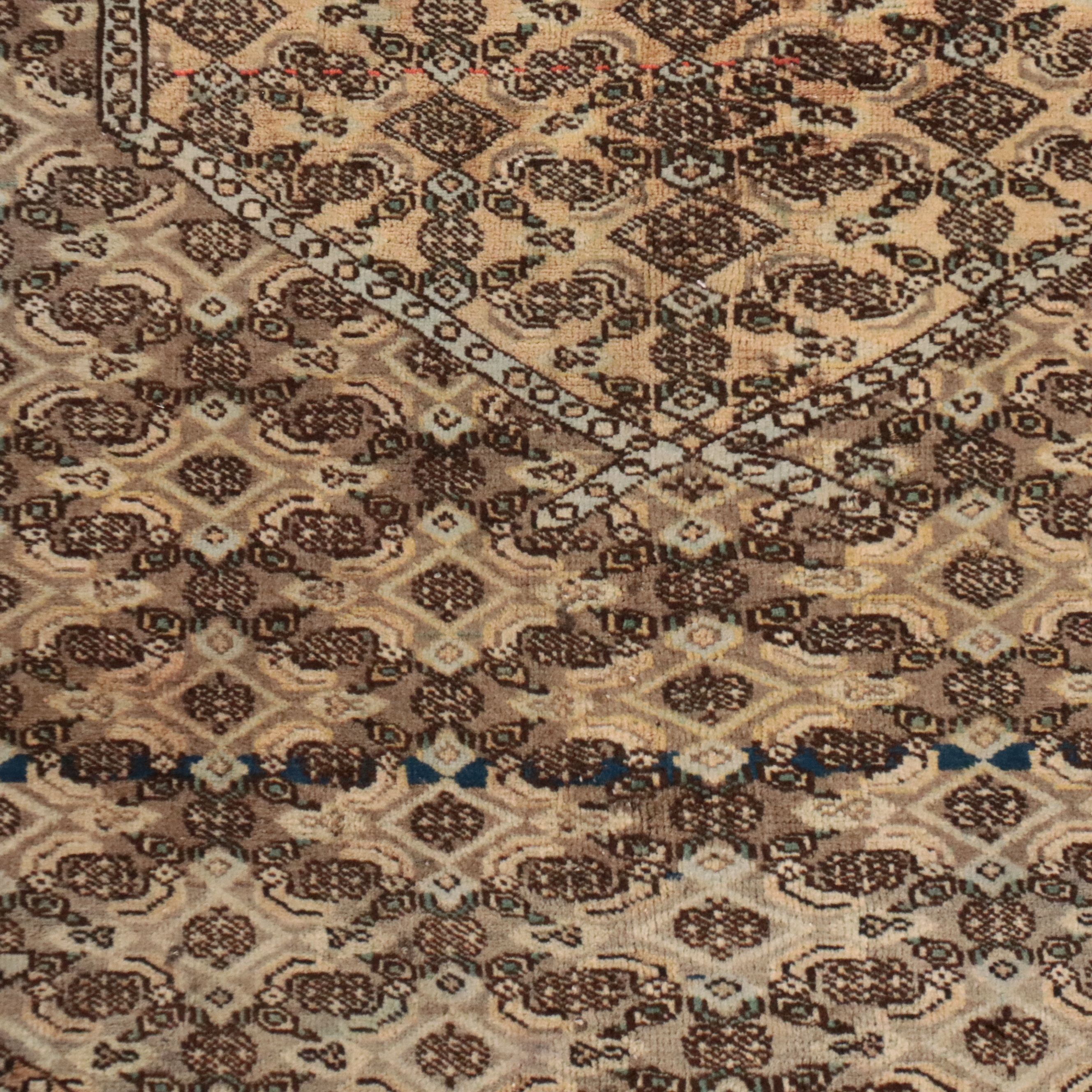4' x 6'1 Hand-Knotted Persian Bijar Area Rug