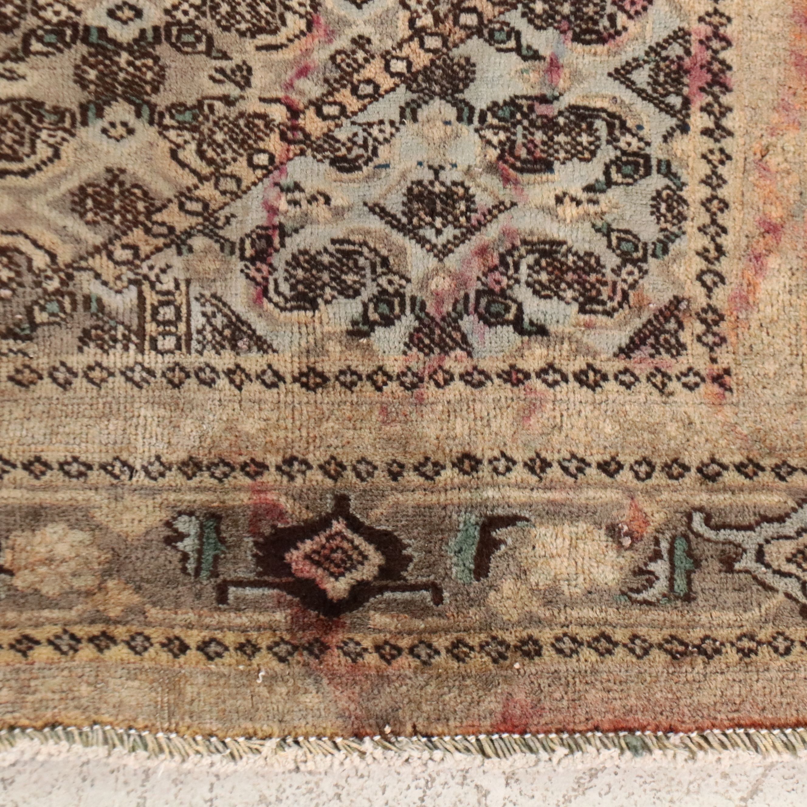 4' x 6'1 Hand-Knotted Persian Bijar Area Rug