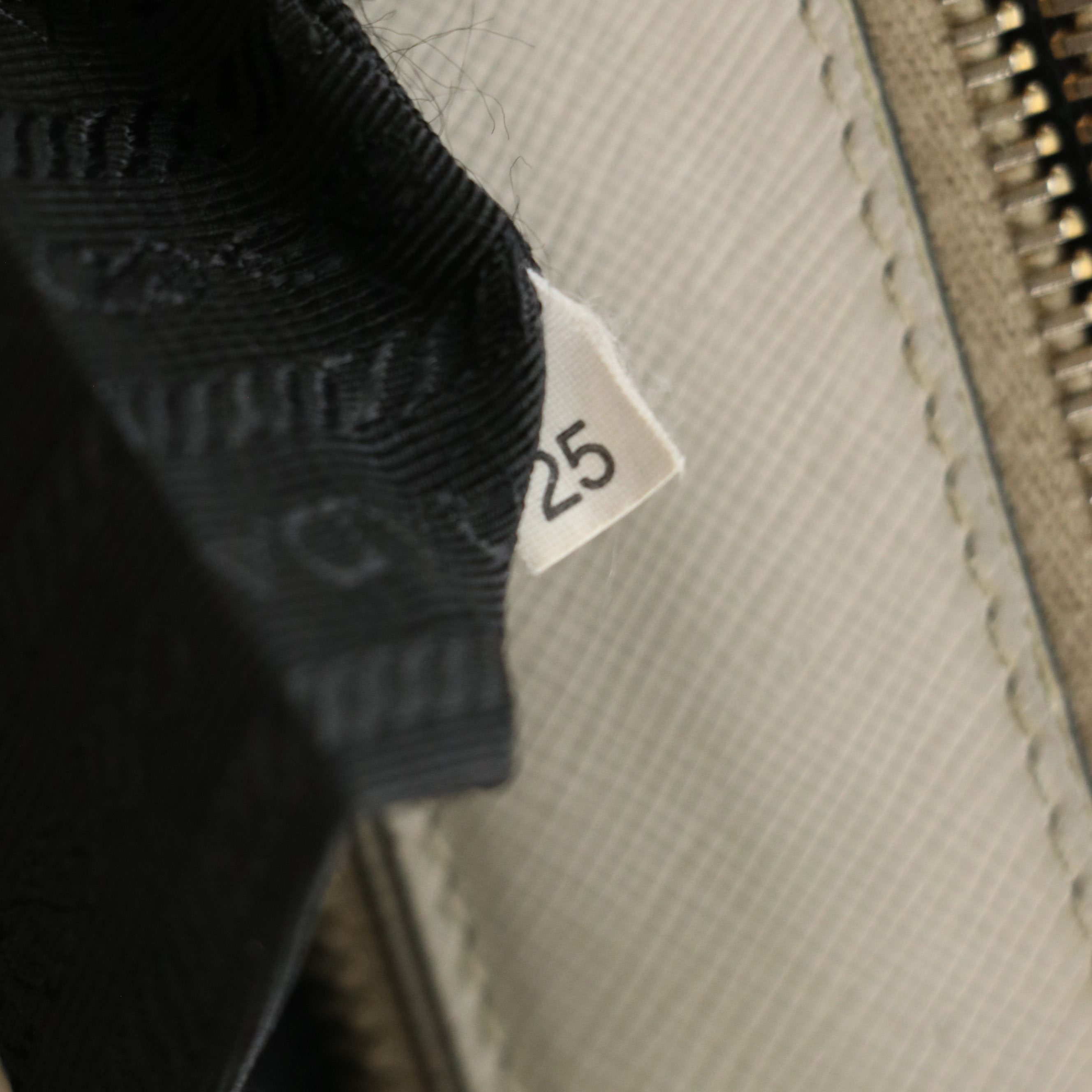 Prada Double Zip Galleria Tote in Dark Blue and White Saffiano Lux Leather