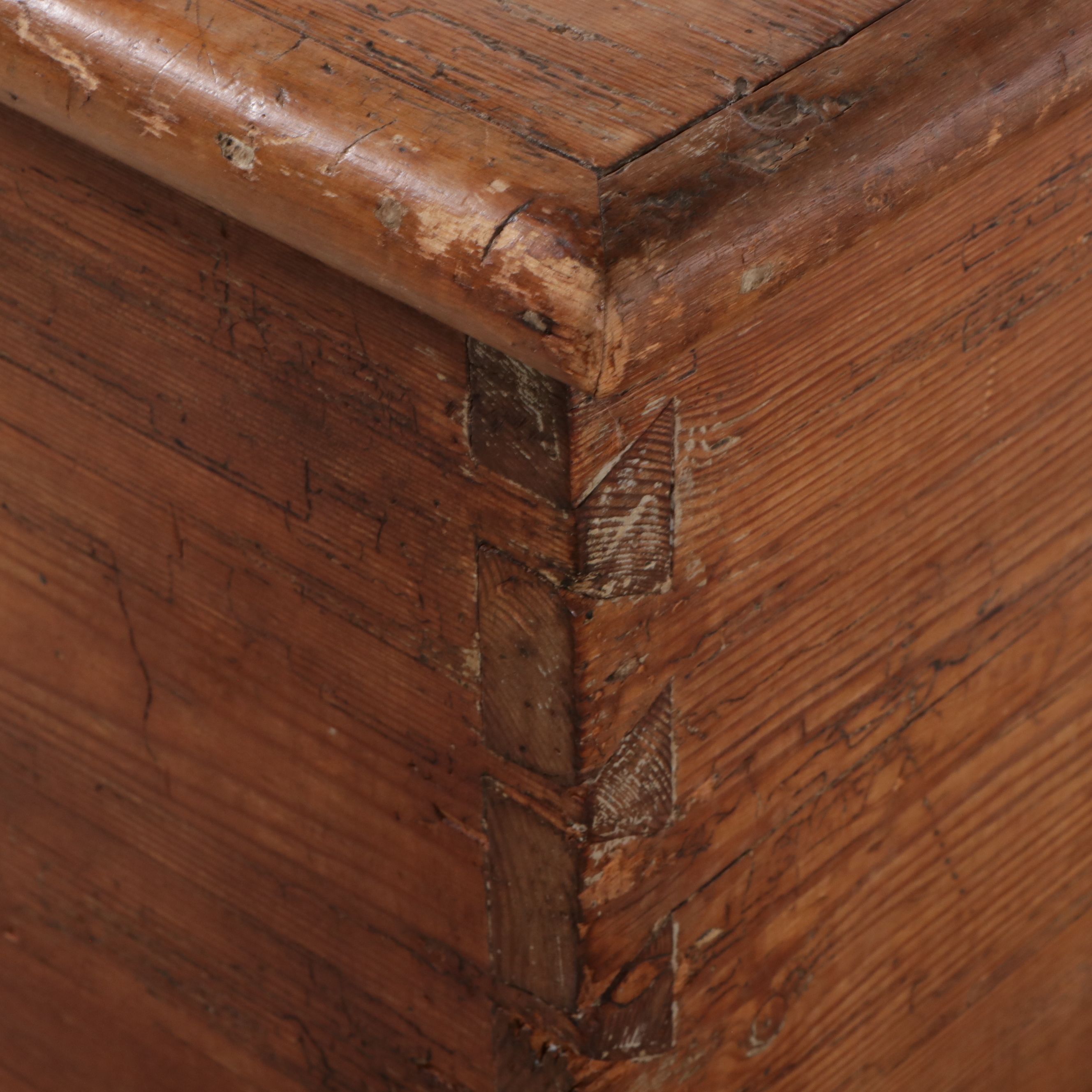 Georgian Style Wooden Blanket Chest with Drawers, Late 18th/Early 19th Century