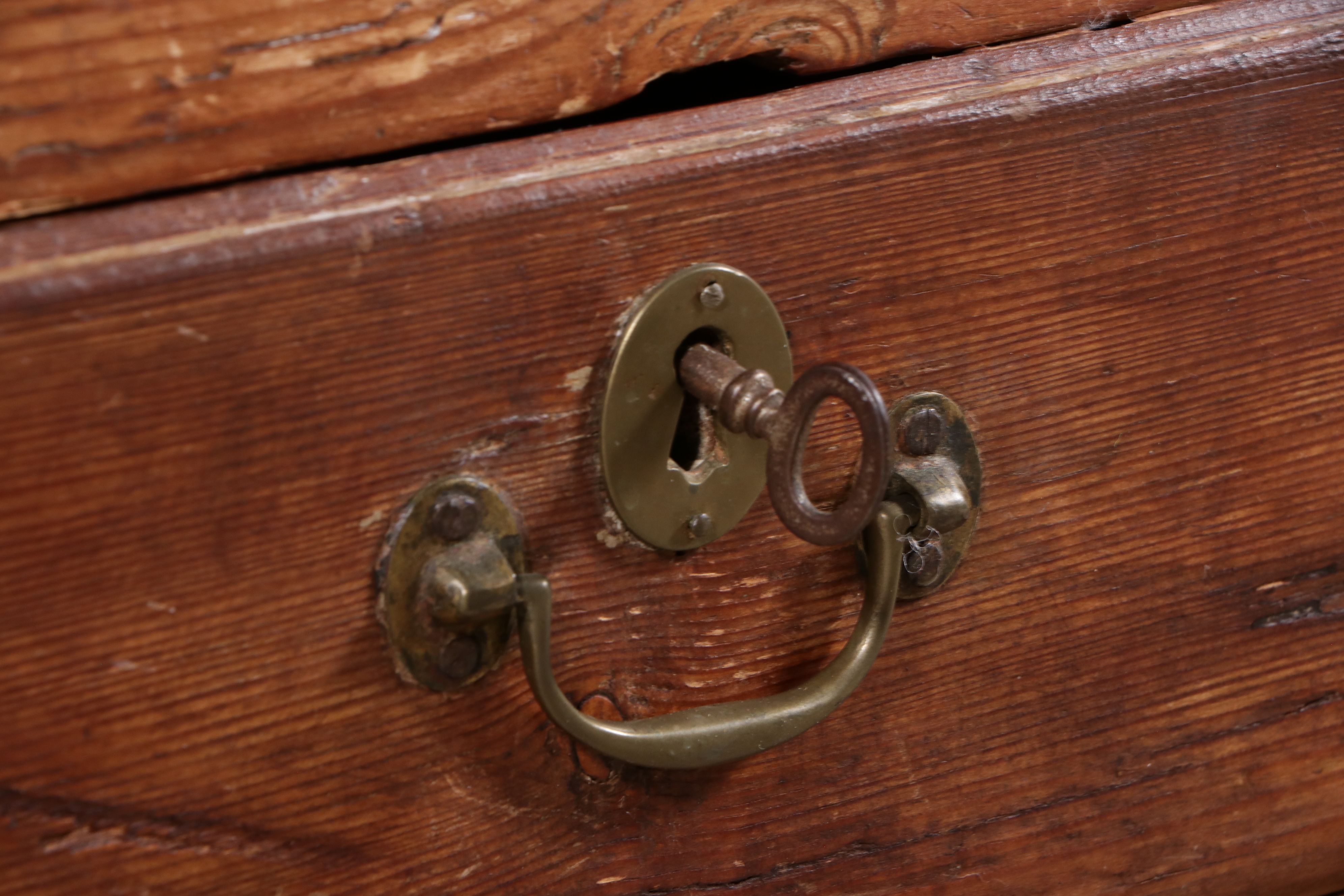 Georgian Style Wooden Blanket Chest with Drawers, Late 18th/Early 19th Century