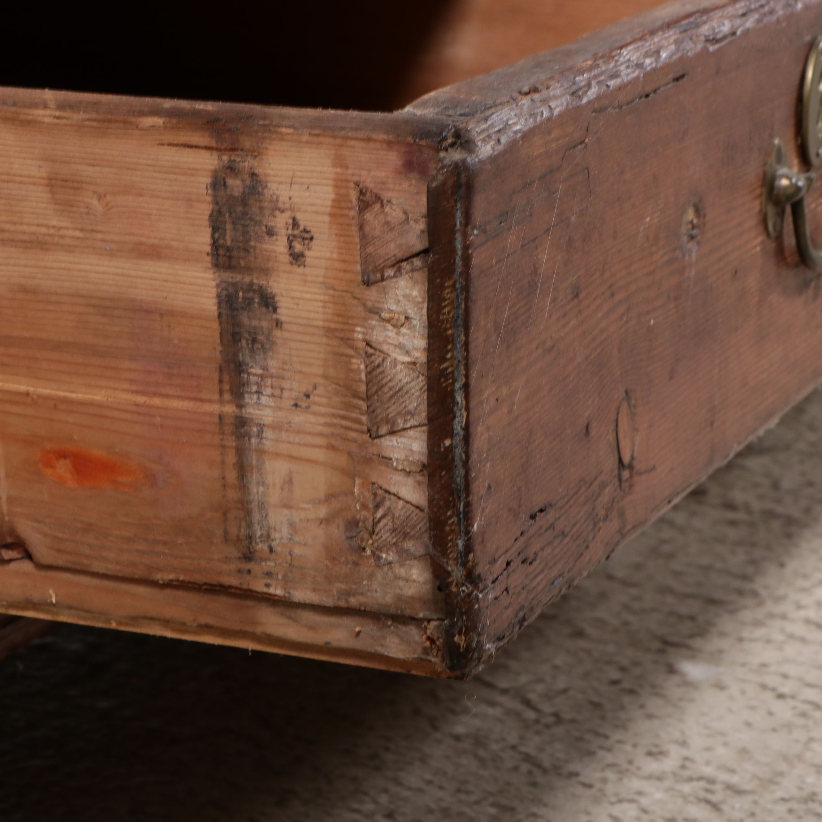 Georgian Style Wooden Blanket Chest with Drawers, Late 18th/Early 19th Century