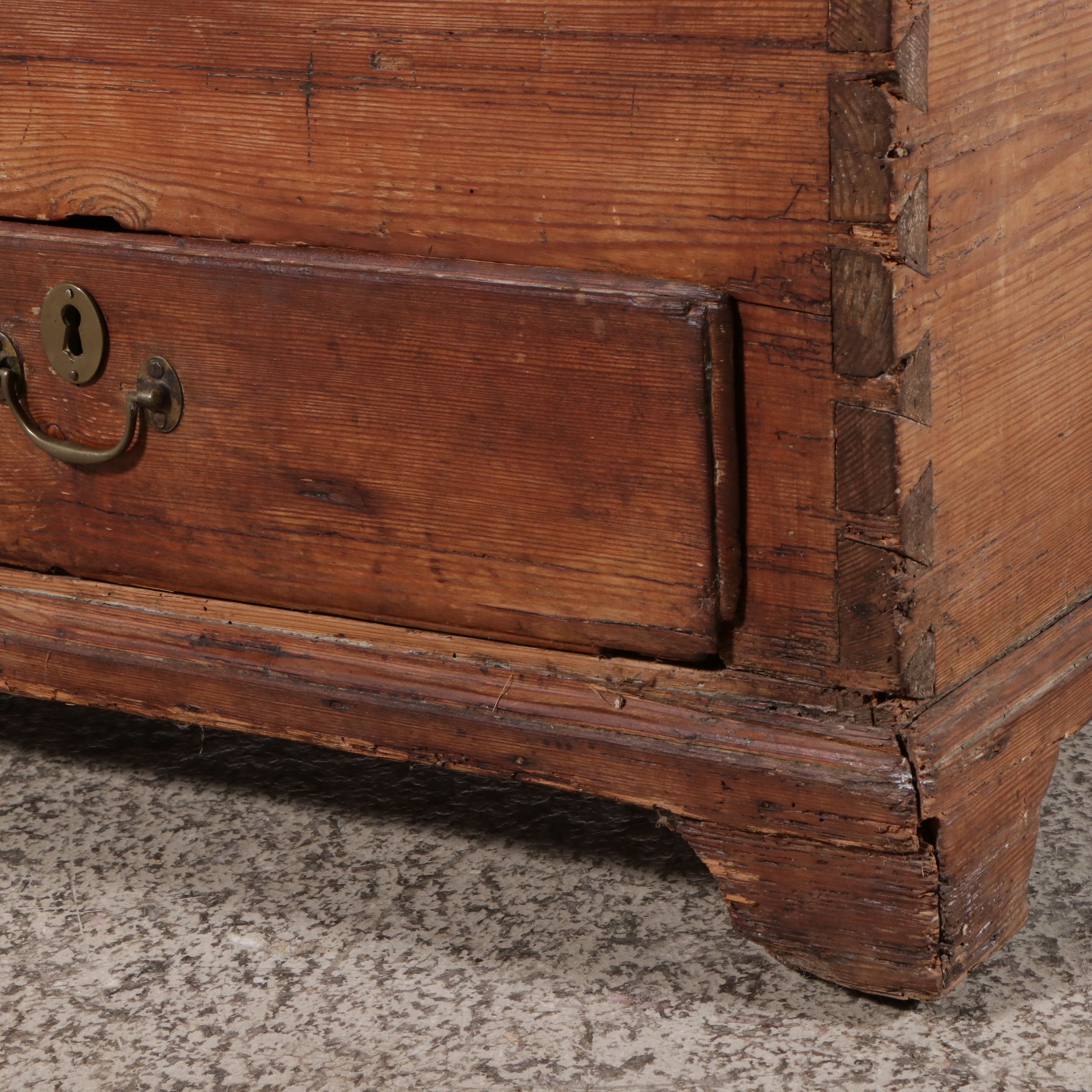 Georgian Style Wooden Blanket Chest with Drawers, Late 18th/Early 19th Century