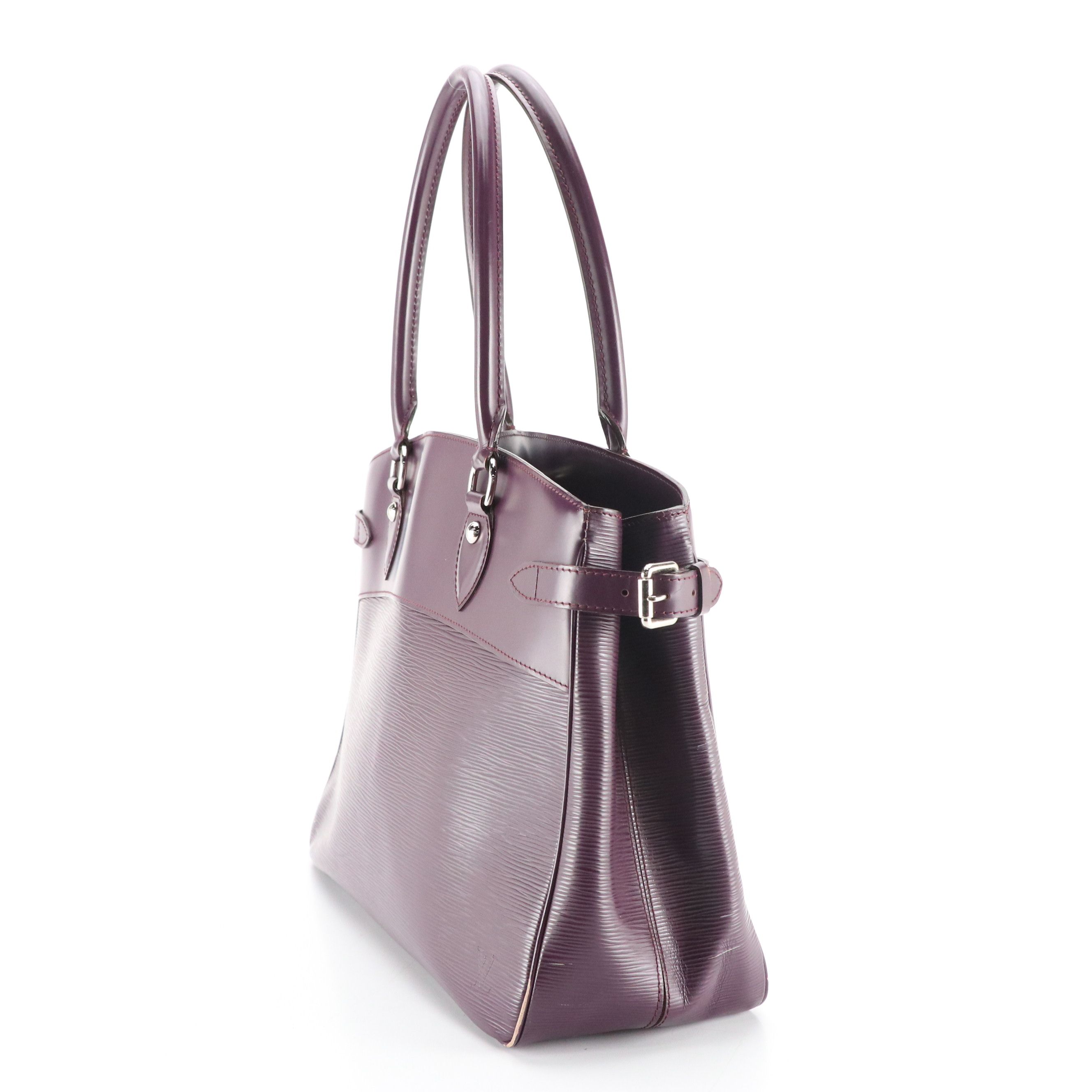 Louis Vuitton Passy GM Shoulder Bag in Cassis Epi and Smooth Leather