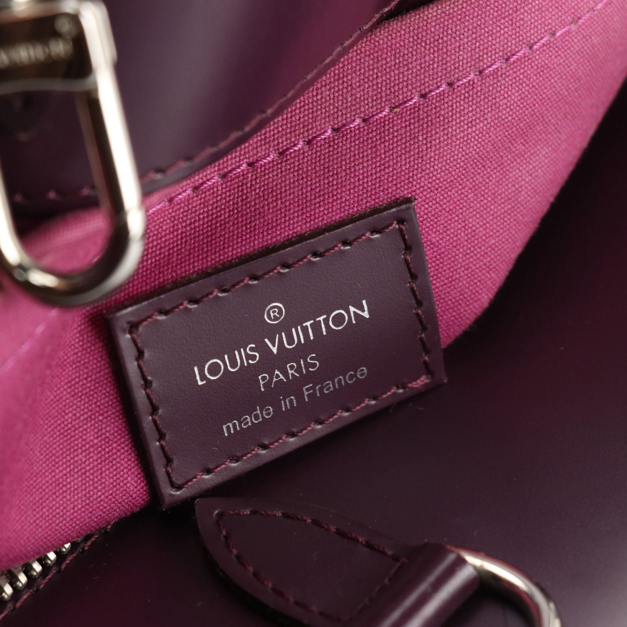 Louis Vuitton Passy GM Shoulder Bag in Cassis Epi and Smooth Leather