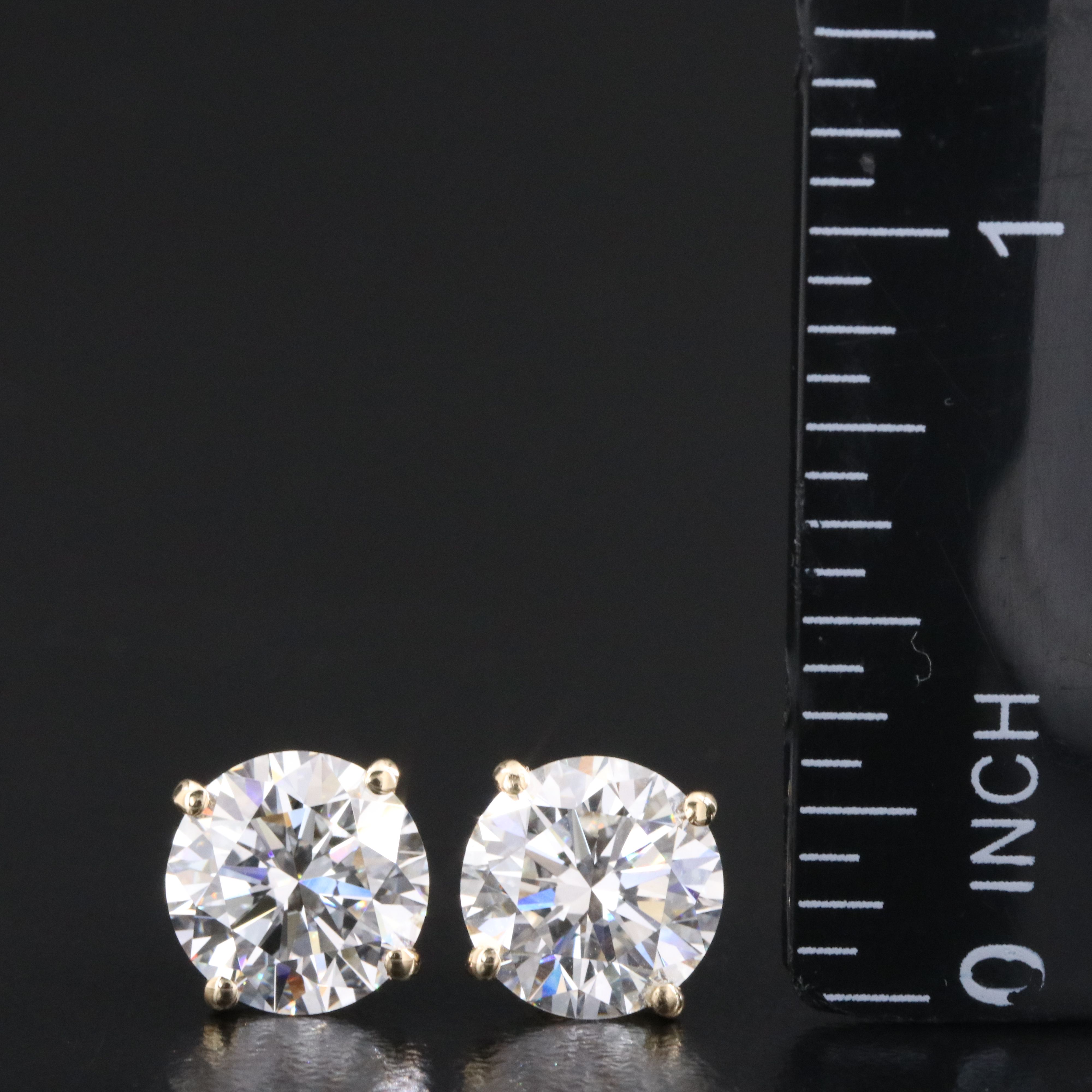 14K 4.85 CTW Lab Grown Diamond Stud Earrings with IGI Reports