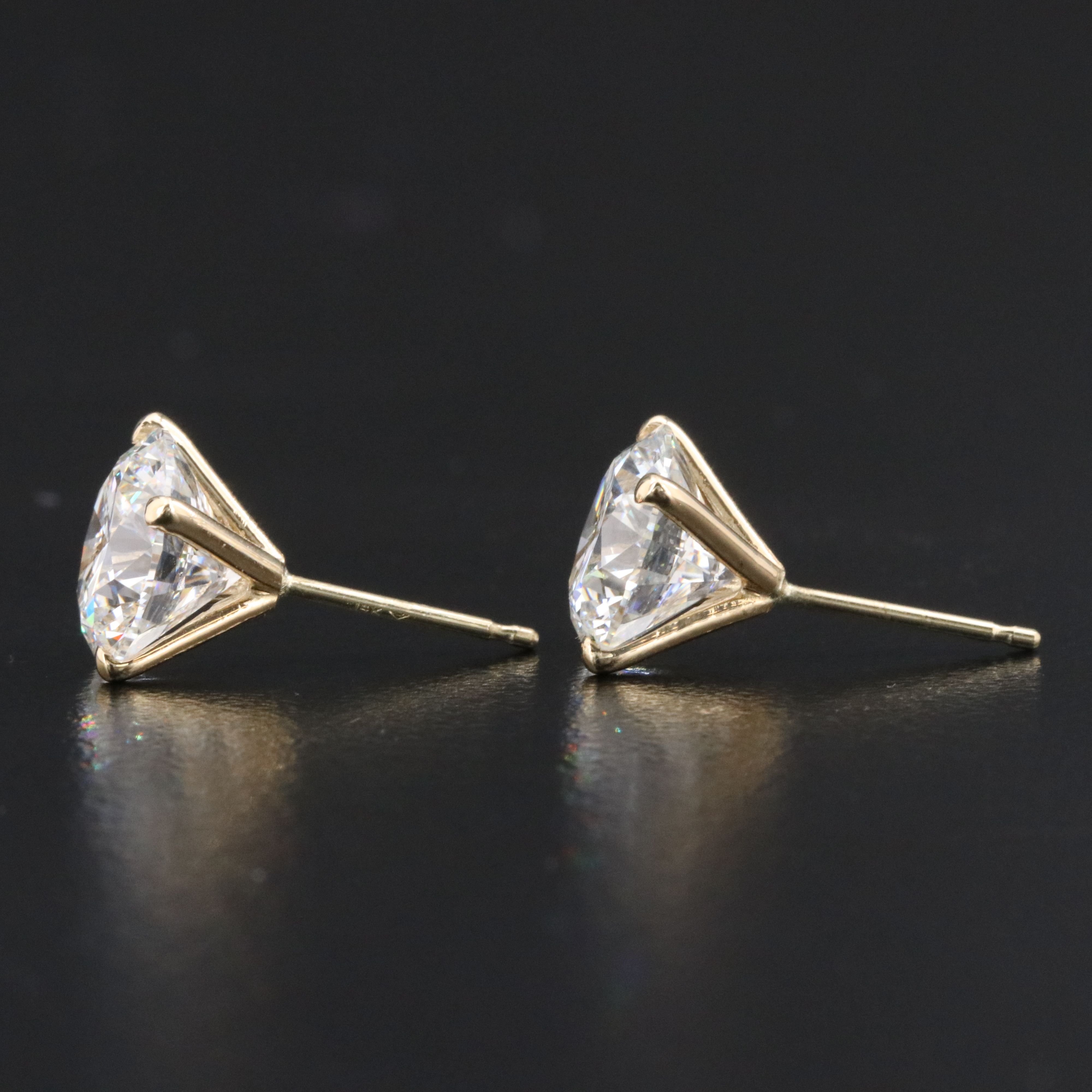 14K 4.85 CTW Lab Grown Diamond Stud Earrings with IGI Reports