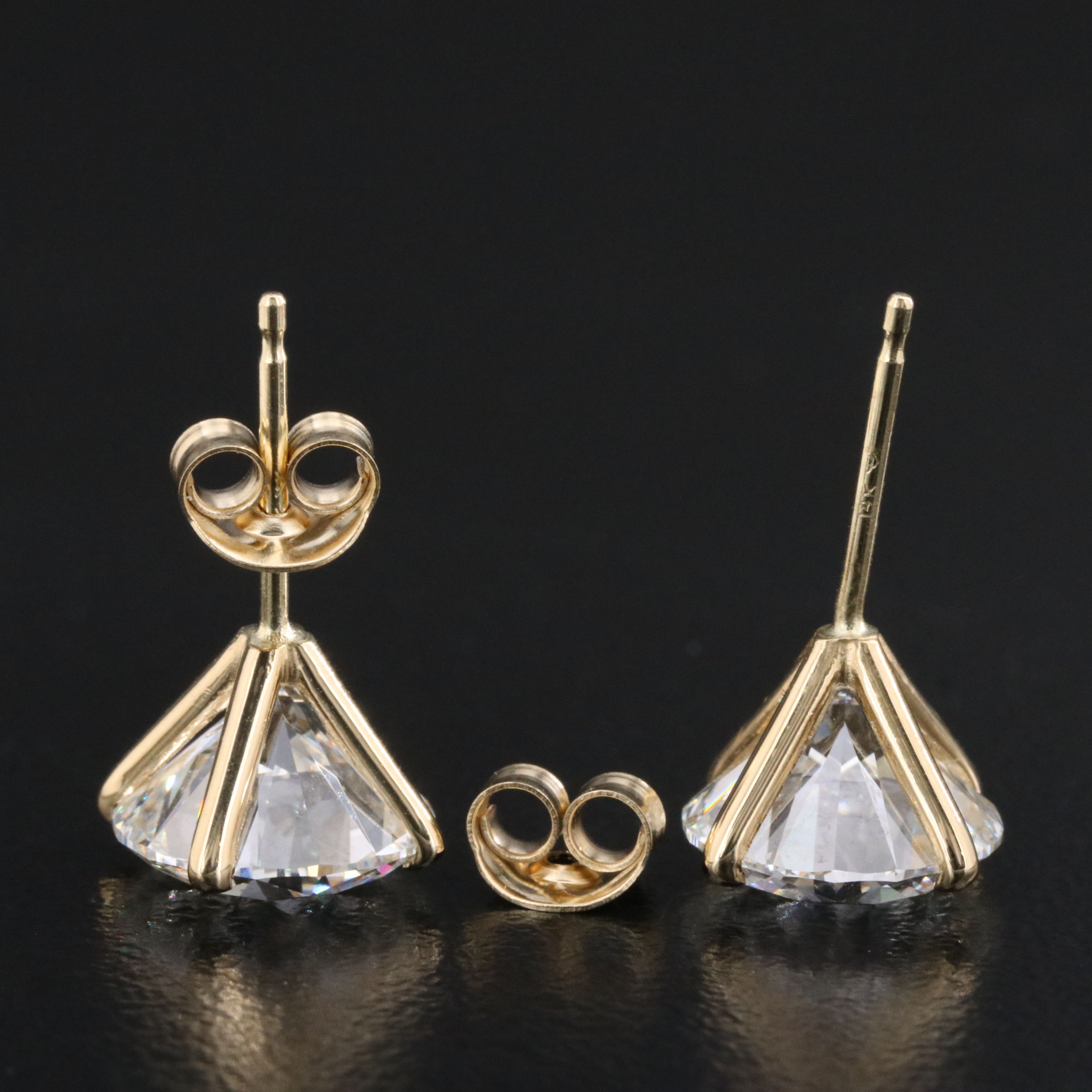 14K 4.85 CTW Lab Grown Diamond Stud Earrings with IGI Reports