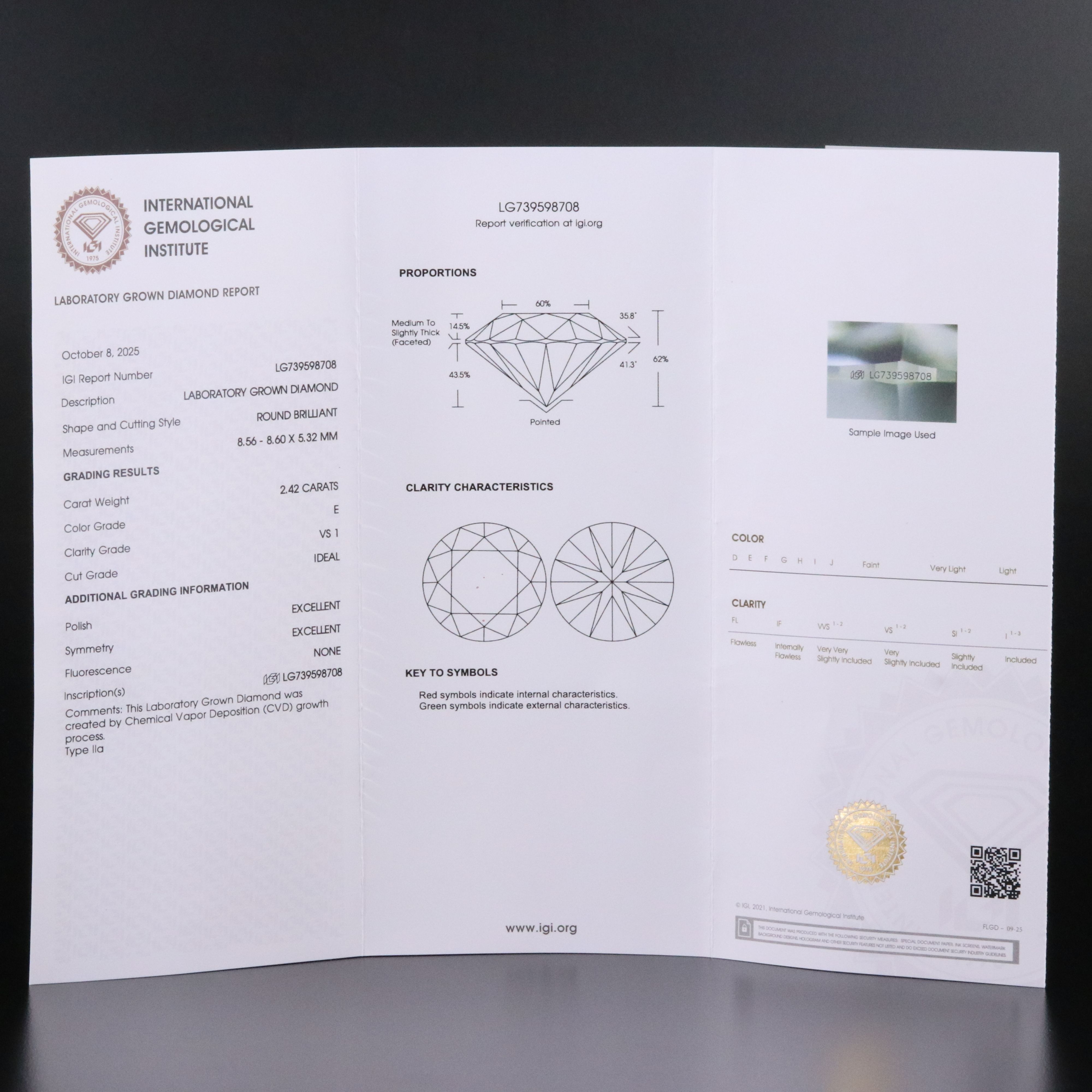 14K 4.85 CTW Lab Grown Diamond Stud Earrings with IGI Reports