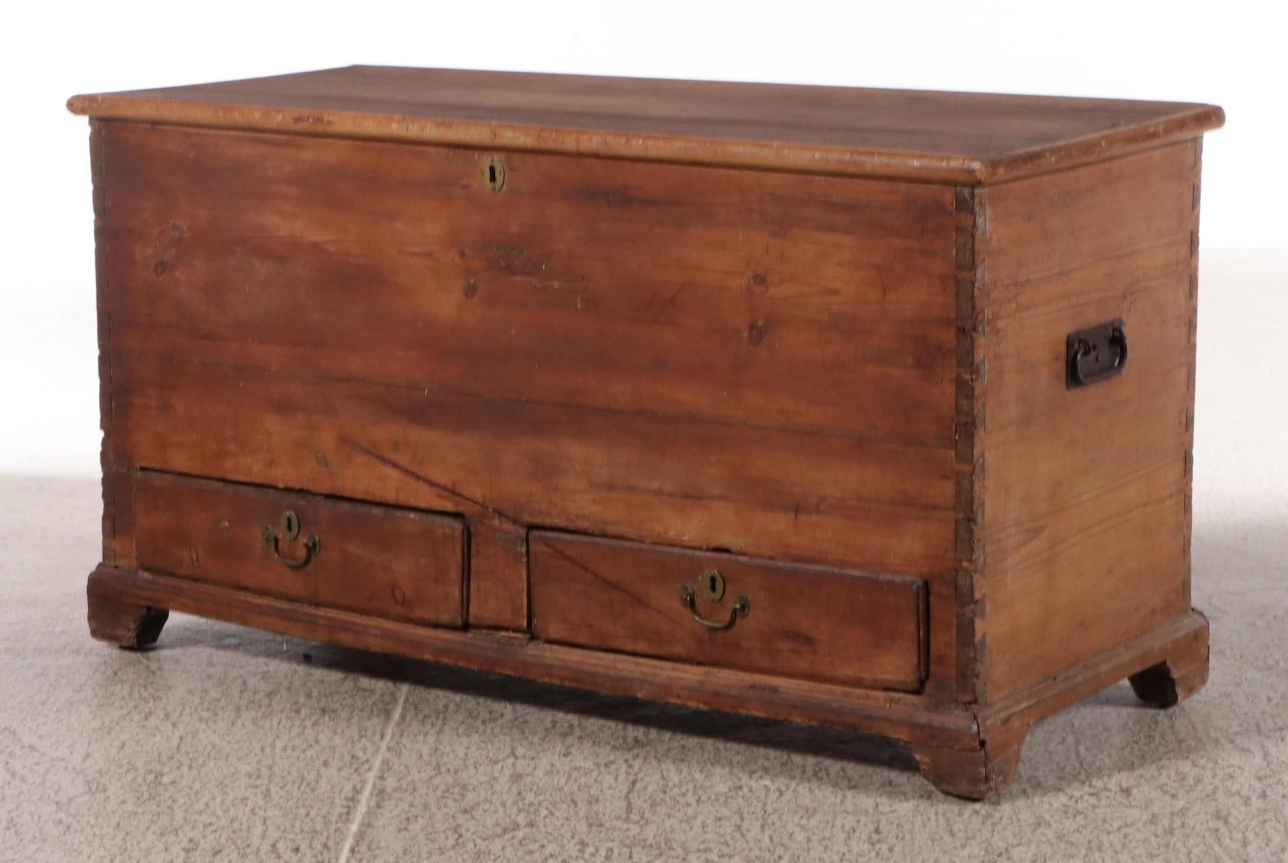 Georgian Style Wooden Blanket Chest with Drawers, Late 18th/Early 19th Century