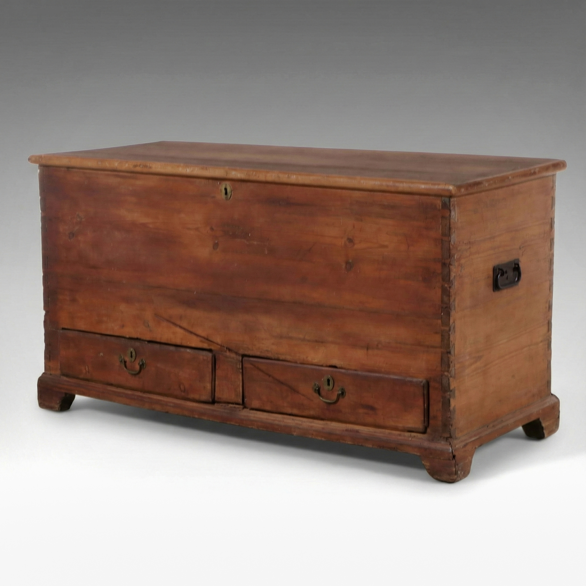 Georgian Style Wooden Blanket Chest with Drawers, Late 18th/Early 19th Century