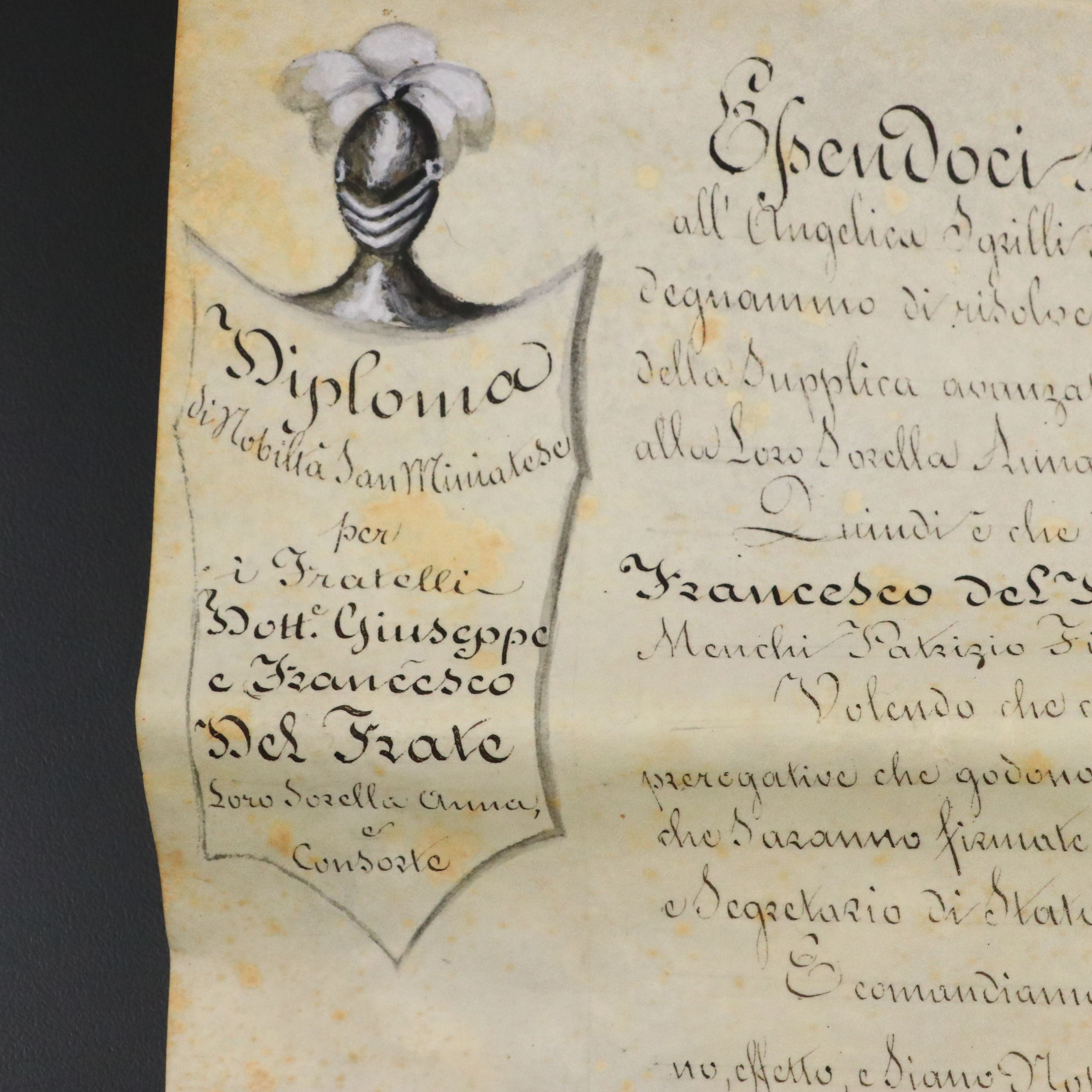 Grant of Status Document from the Reign of Leopold II with Wax Seal, 1830
