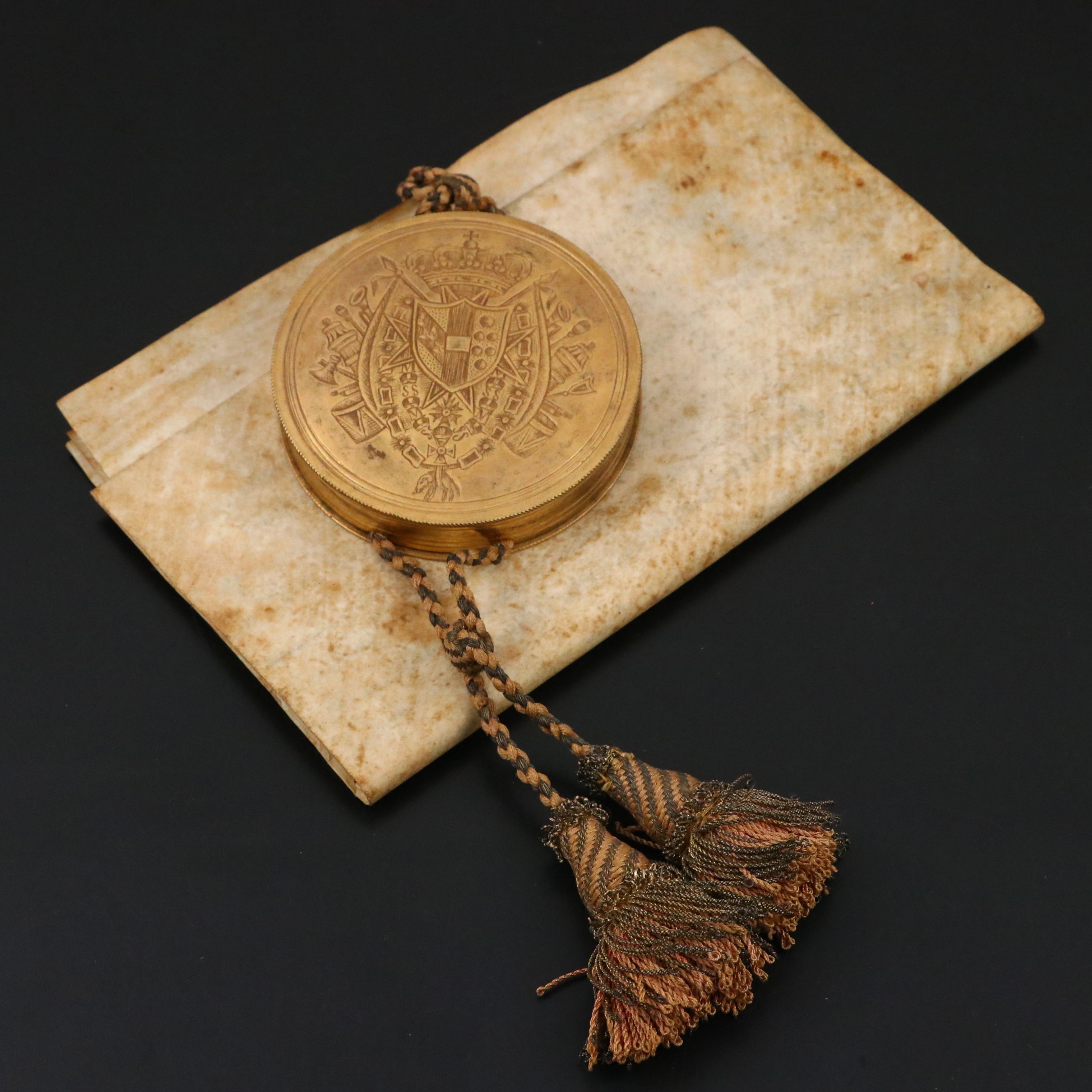 Grant of Status Document from the Reign of Leopold II with Wax Seal, 1830
