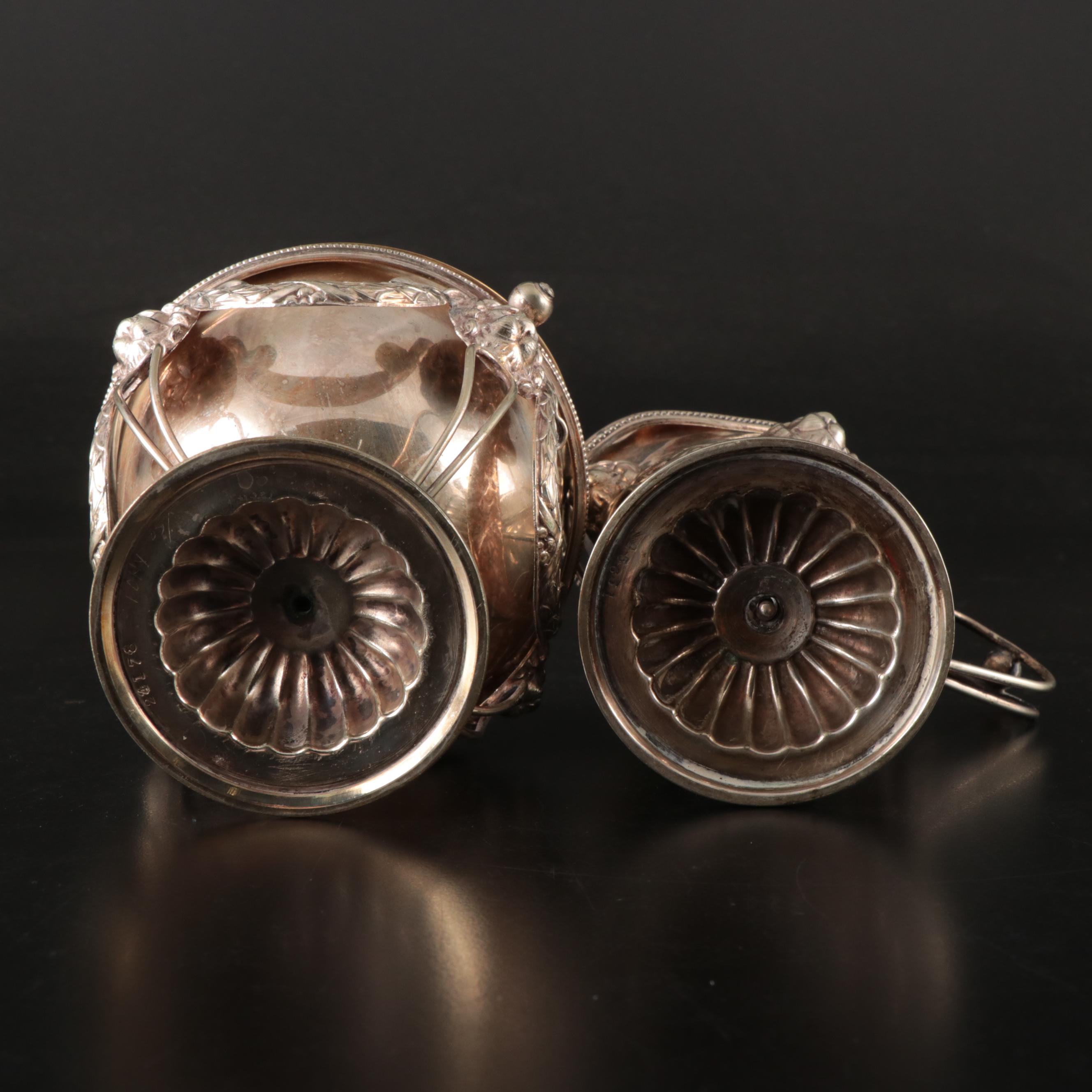 Victorian Style Silver Plate Tea Urn with More Decorated Serveware