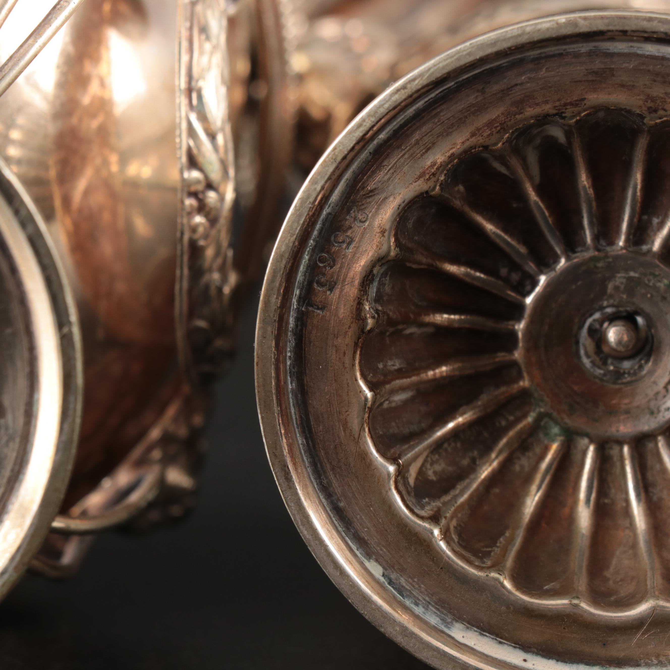 Victorian Style Silver Plate Tea Urn with More Decorated Serveware