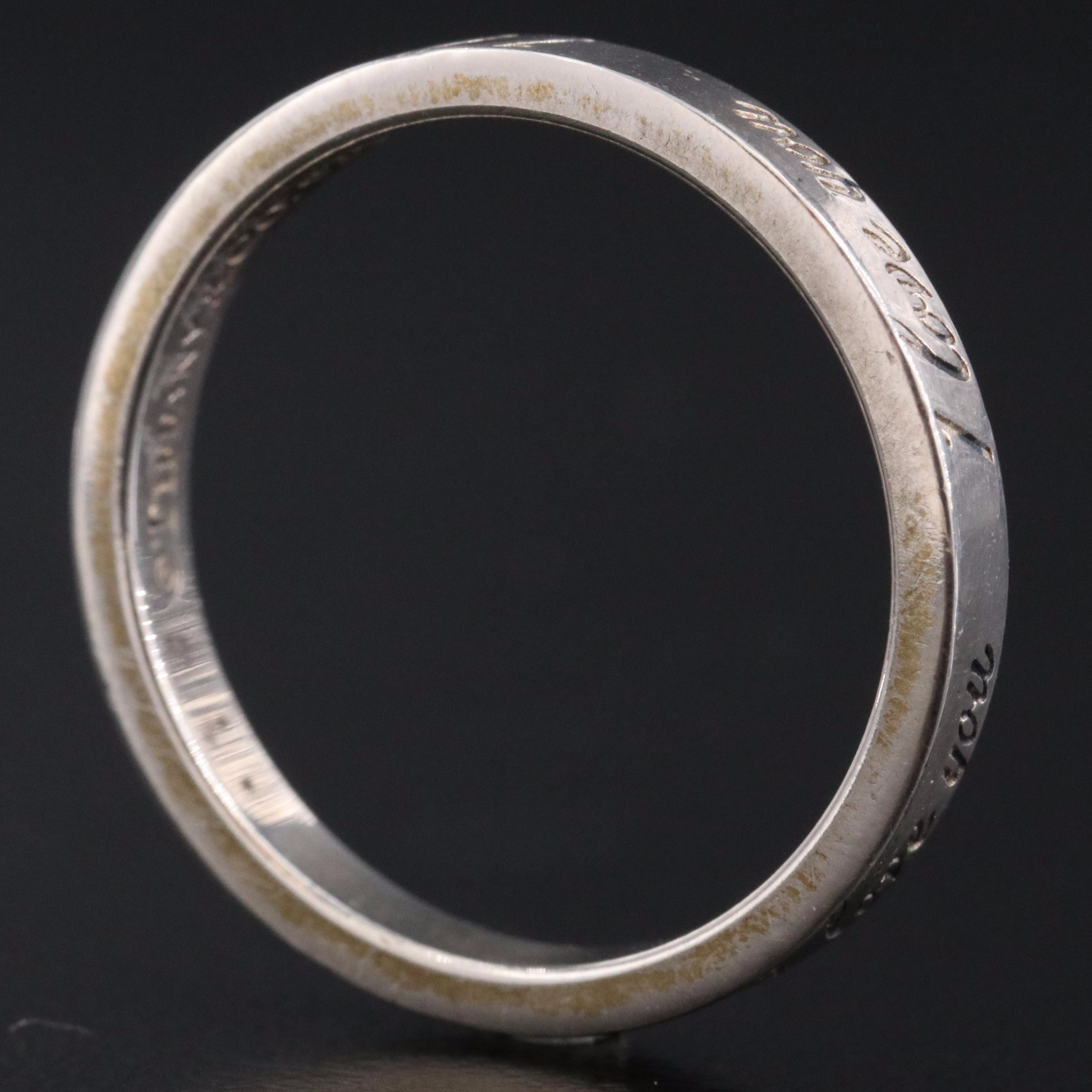 Tiffany & Co. Notes Sterling "I Love You" Ring