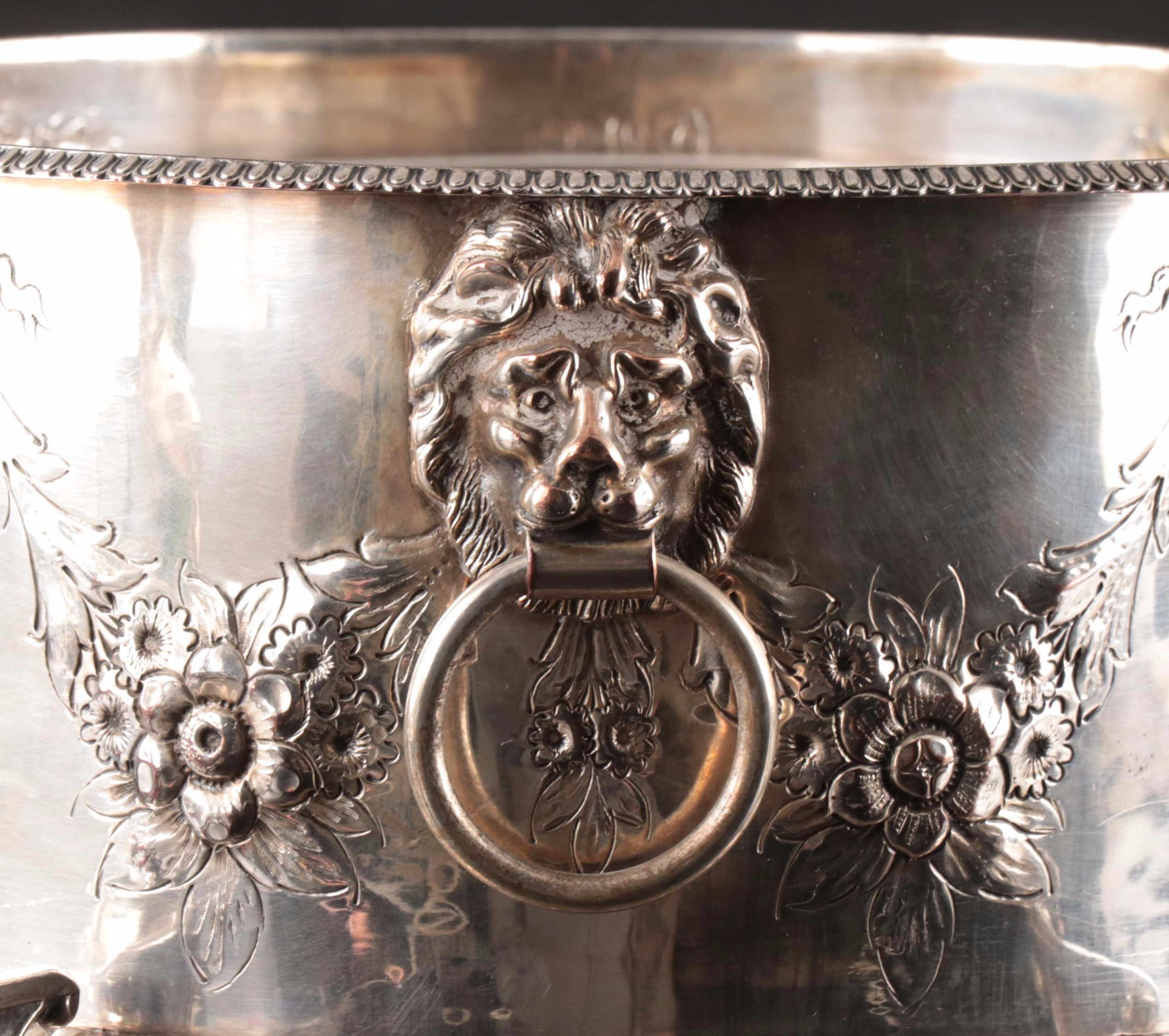 Victorian Style Silver Plate Tea Urn with More Decorated Serveware