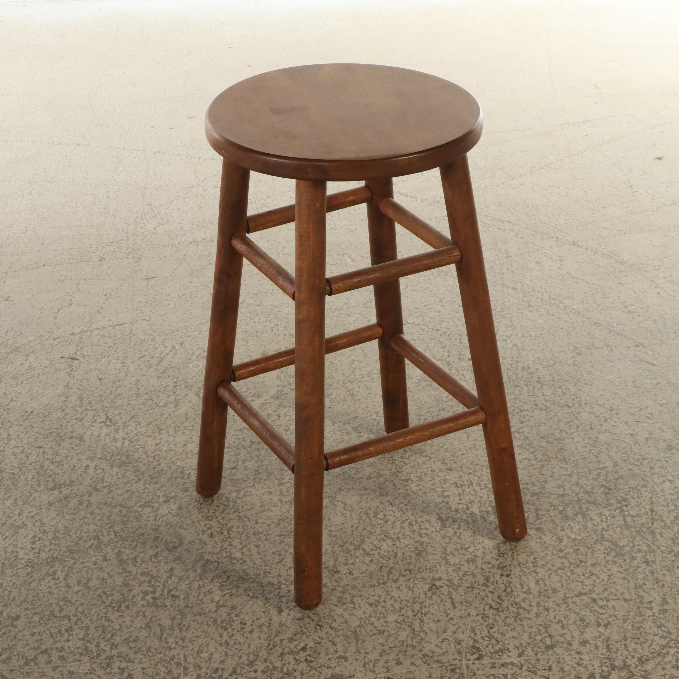 American Swivel Adjustable Height and Other Colonial Style Wooden Stools