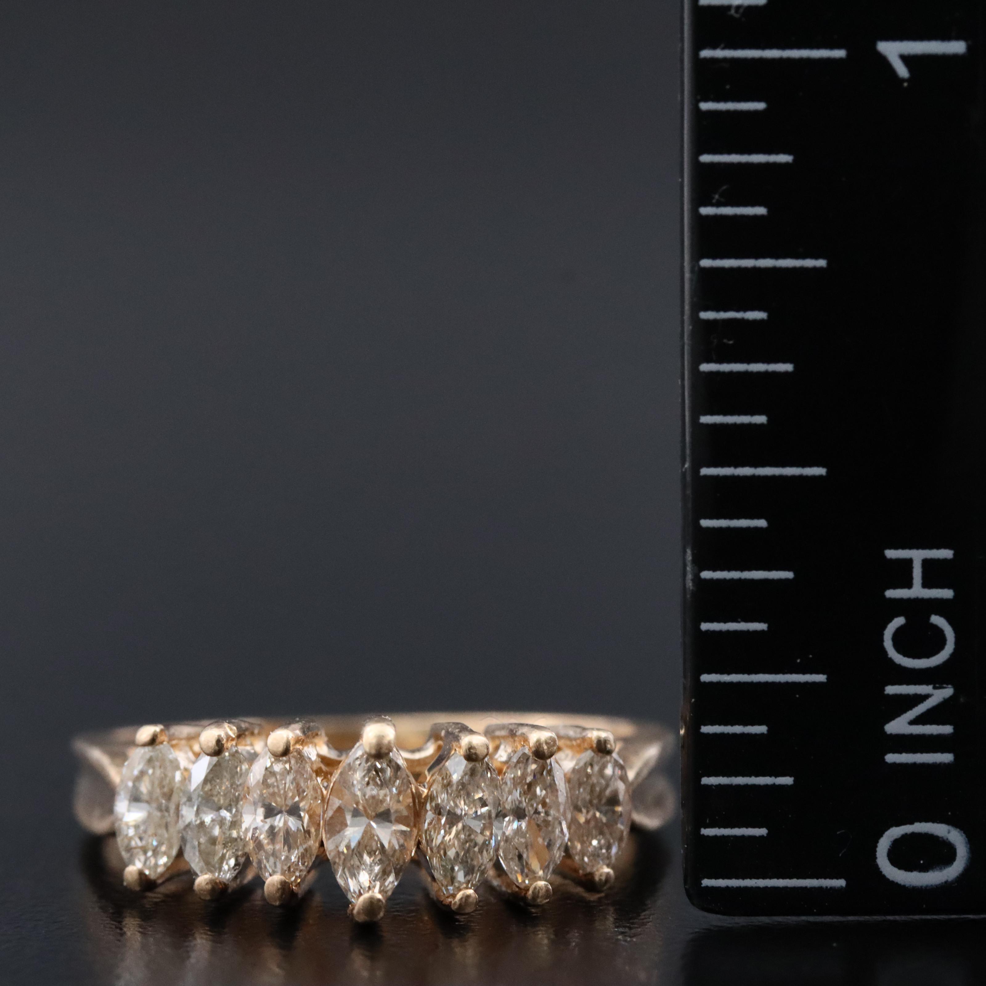 14K 1.00 CTW Diamond Cathedral Ring