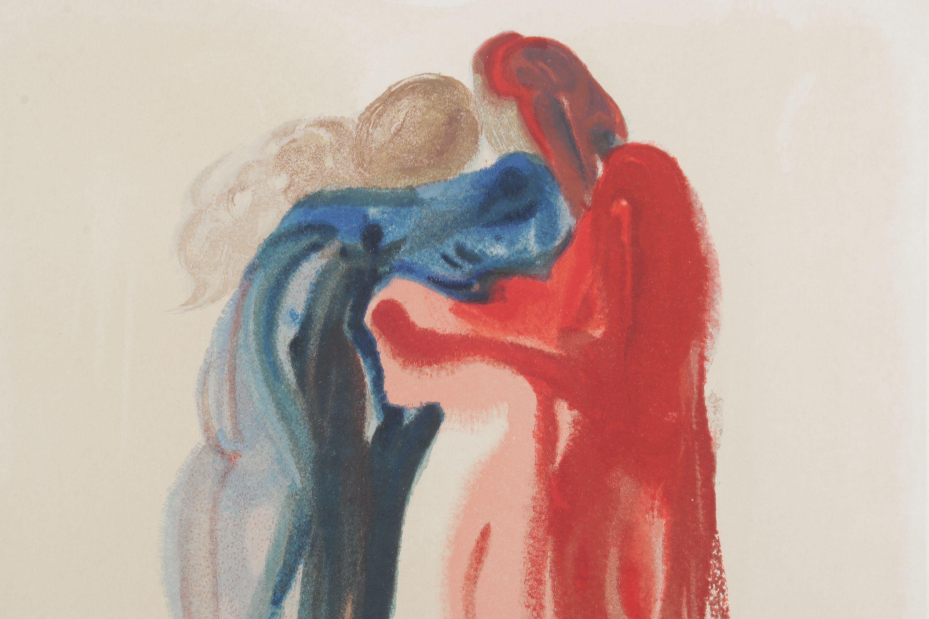 Salvador Dalí Wood Engraving "Rencontre de Dante et Béatrice," 1960-64