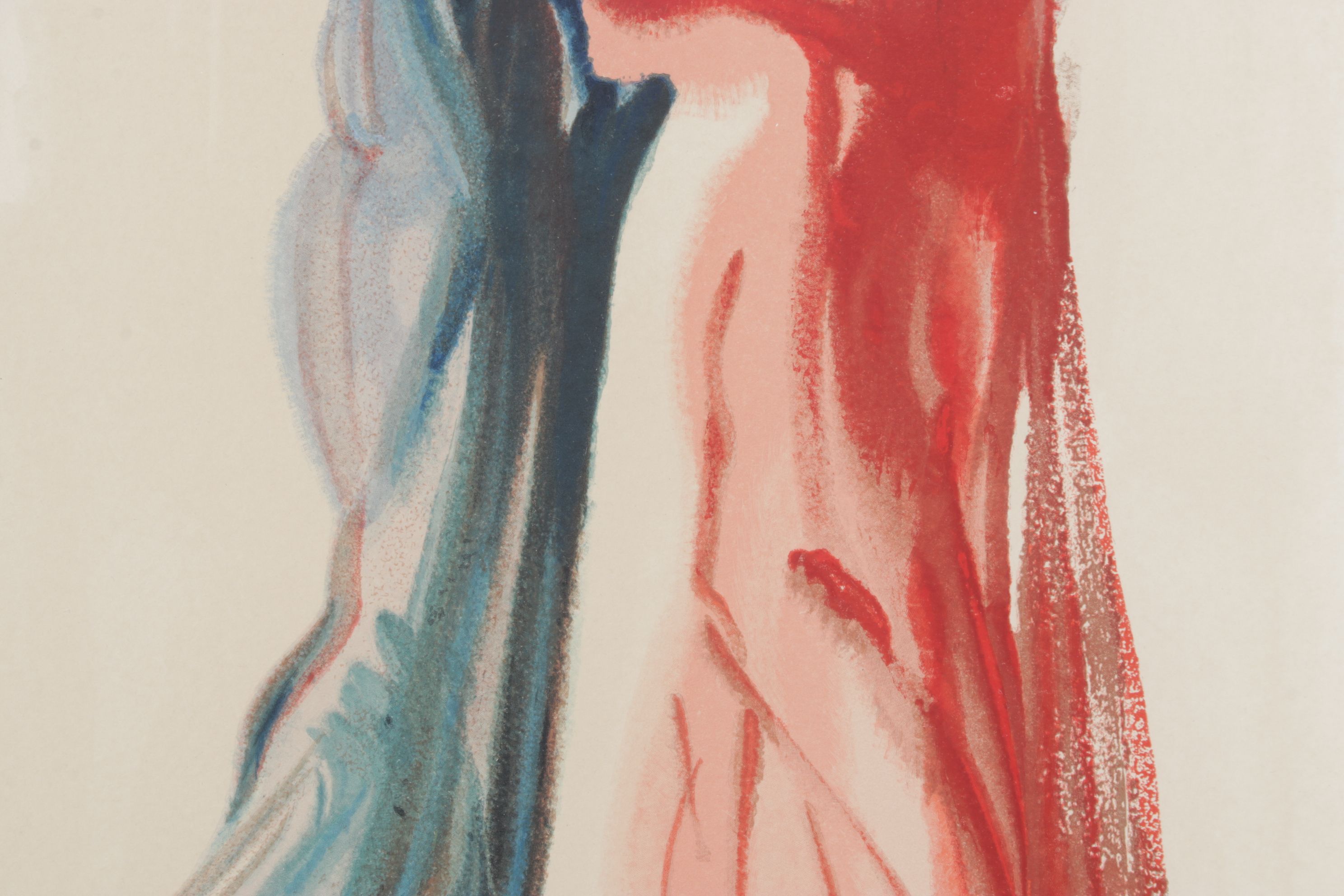 Salvador Dalí Wood Engraving "Rencontre de Dante et Béatrice," 1960-64