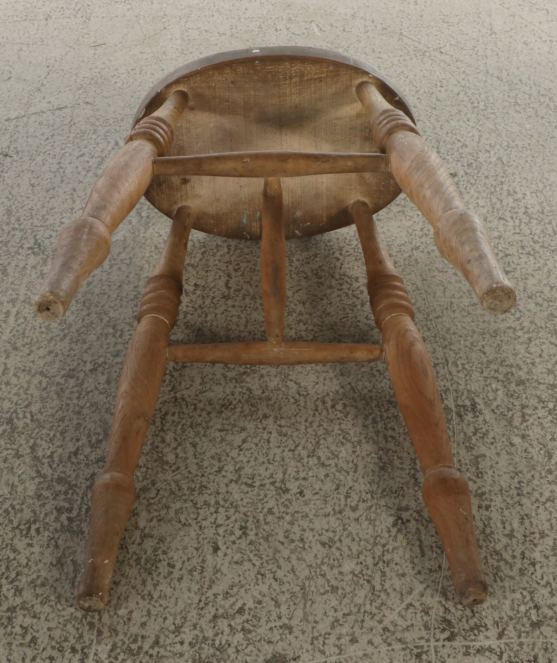American Swivel Adjustable Height and Other Colonial Style Wooden Stools