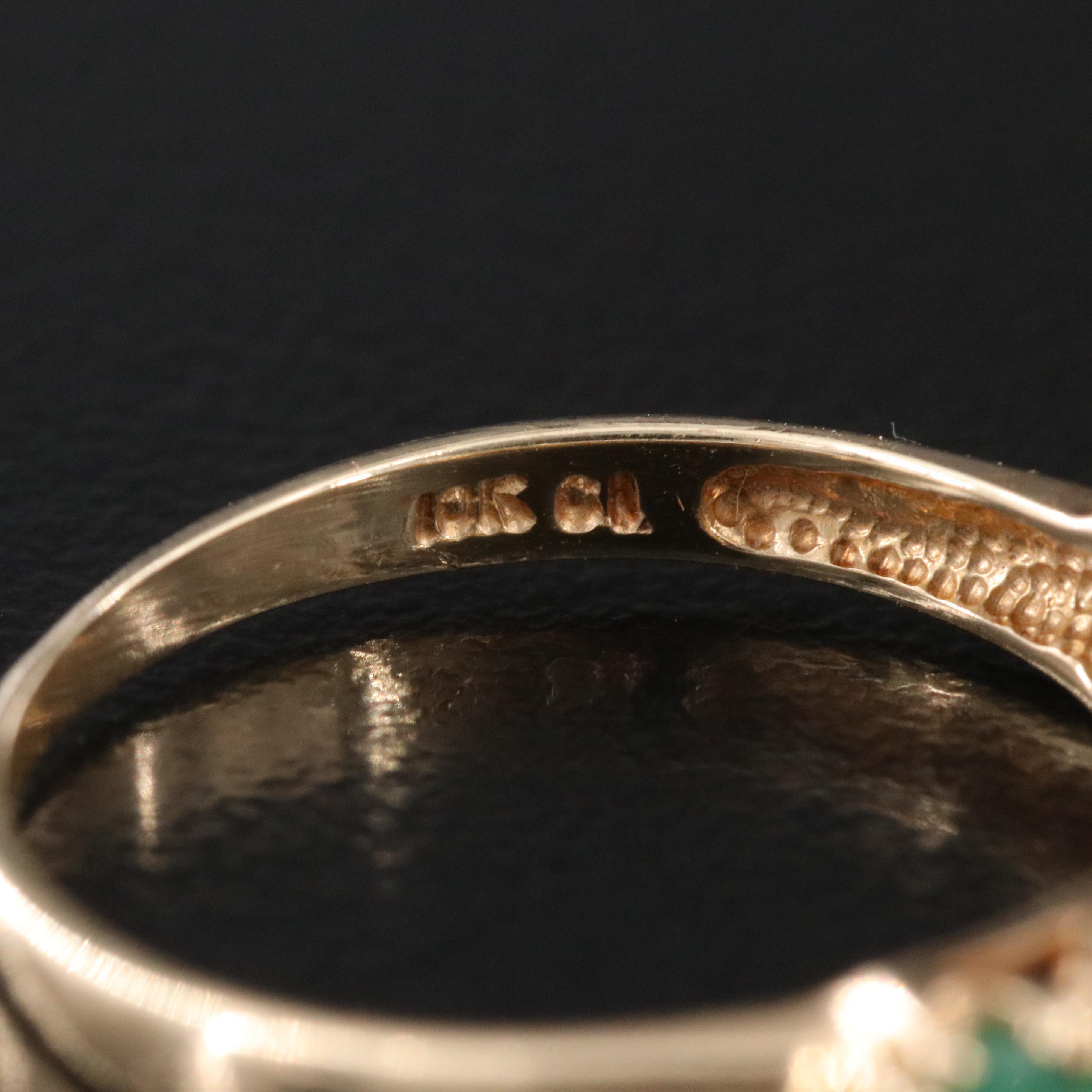 10K Emerald Ring