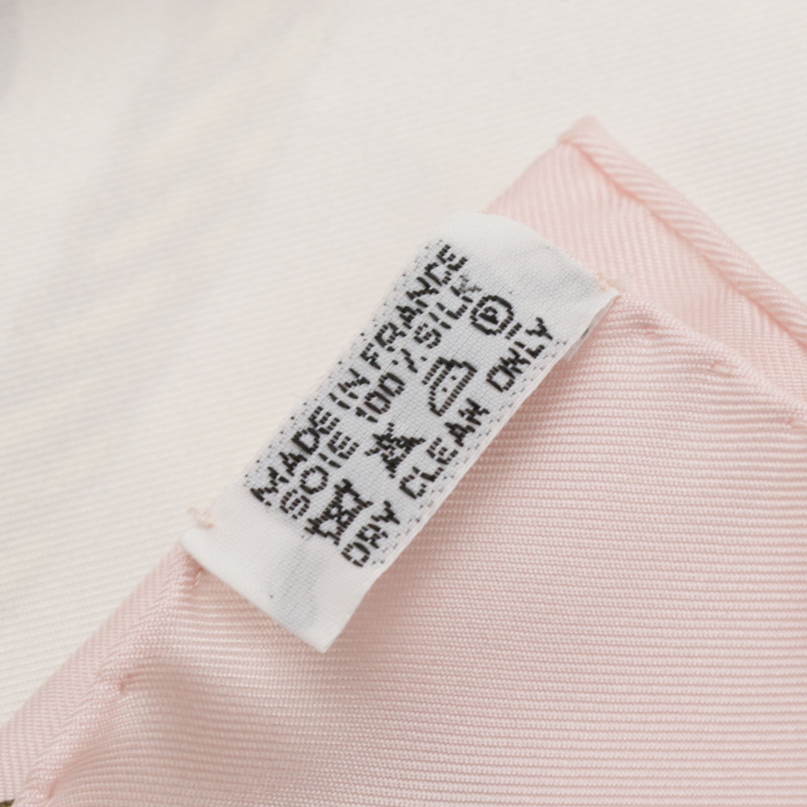 Hermès "Les Cavaliers d'Or" Scarf 90 in Pink Silk Twill with Box