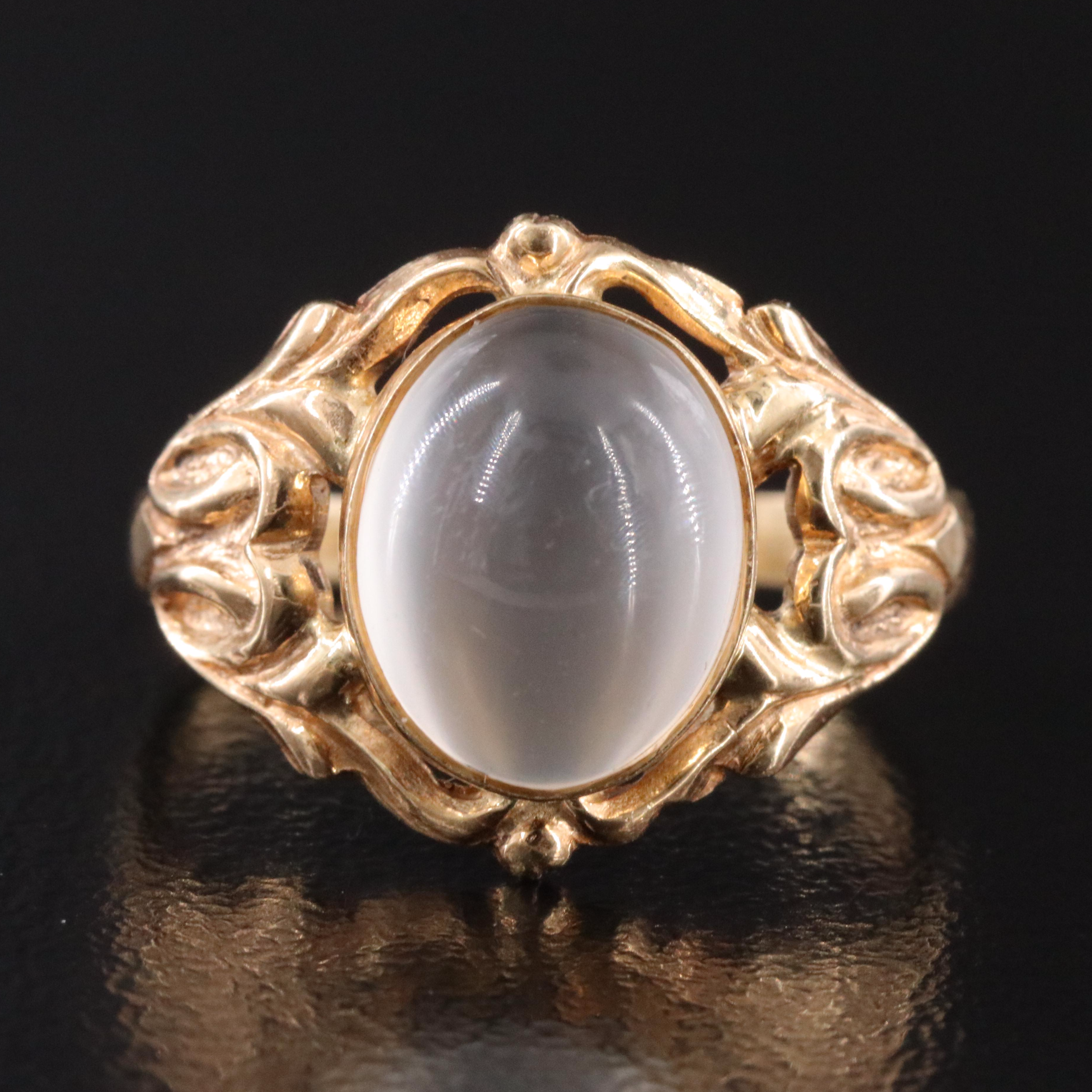 14K Moonstone Ring