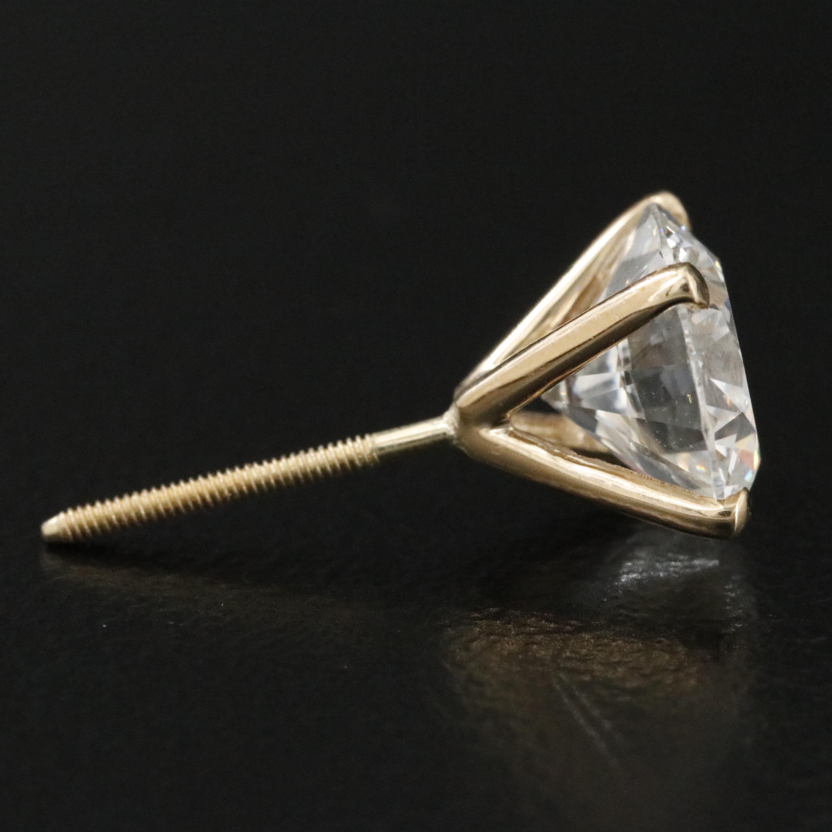 14K 3.01 CTW Lab Grown Diamond Stud Earrings with IGI Report