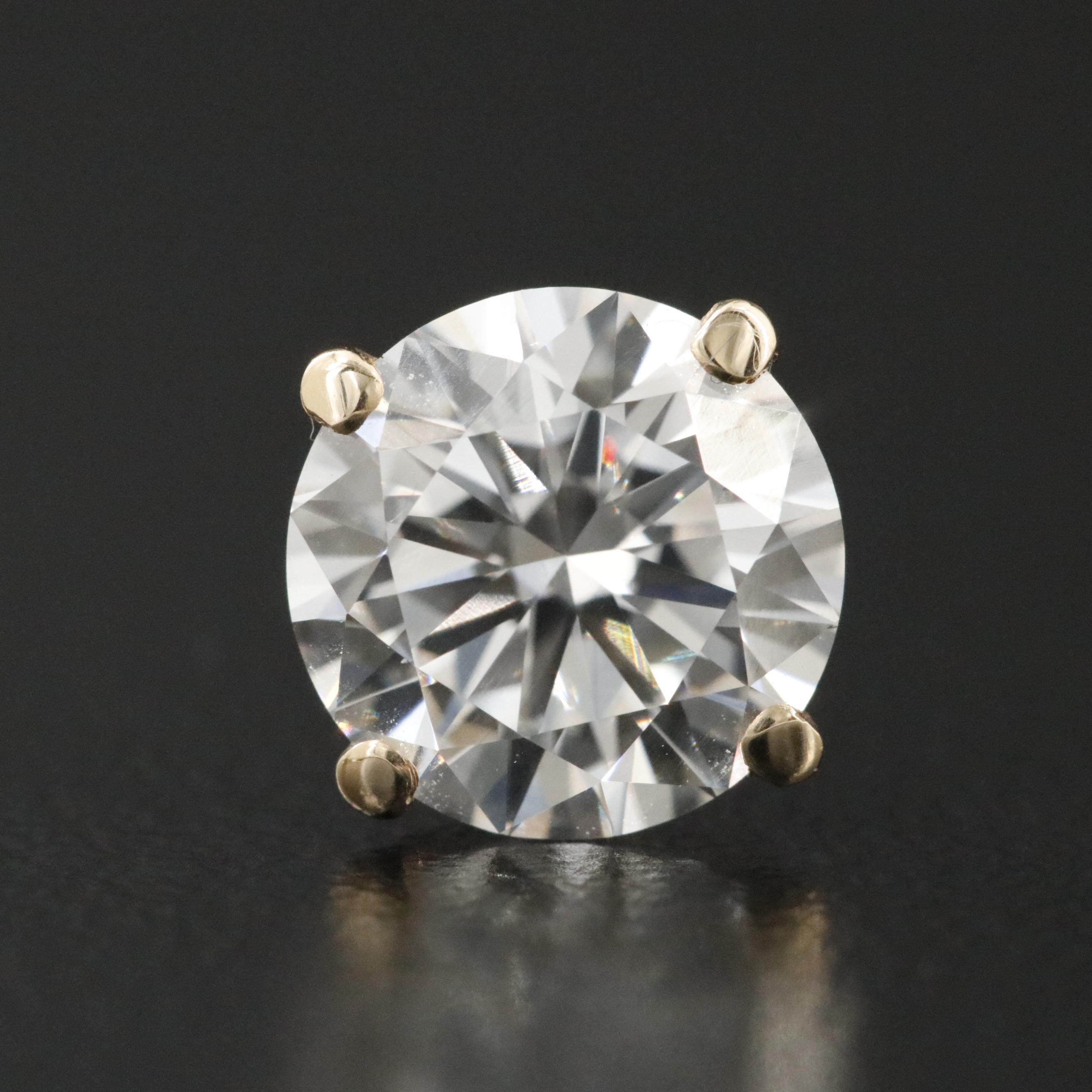 14K 3.01 CTW Lab Grown Diamond Stud Earrings with IGI Report