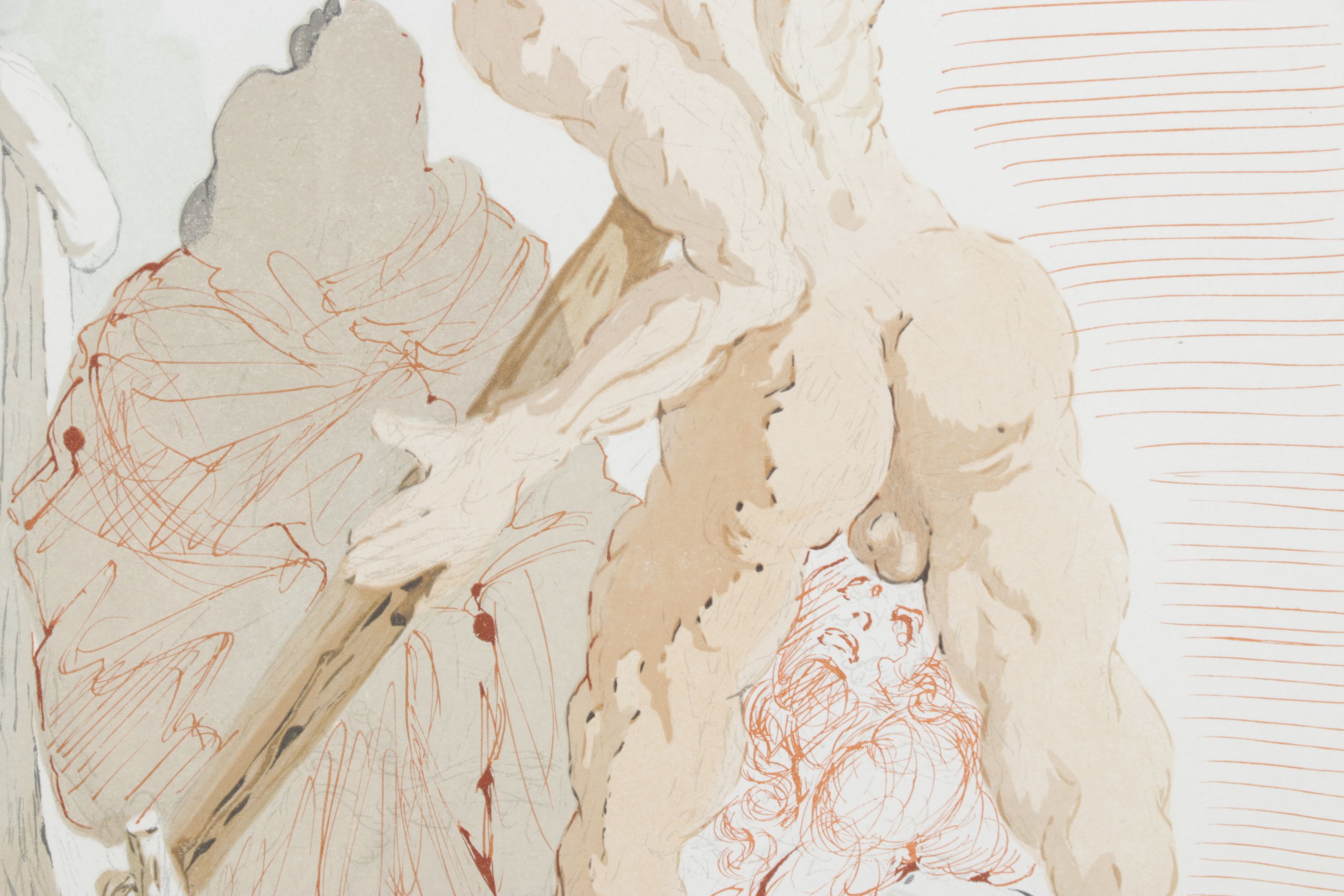 Salvador Dalí Wood Engraving "Charon et le passage de l'Acheron," 1960–1964