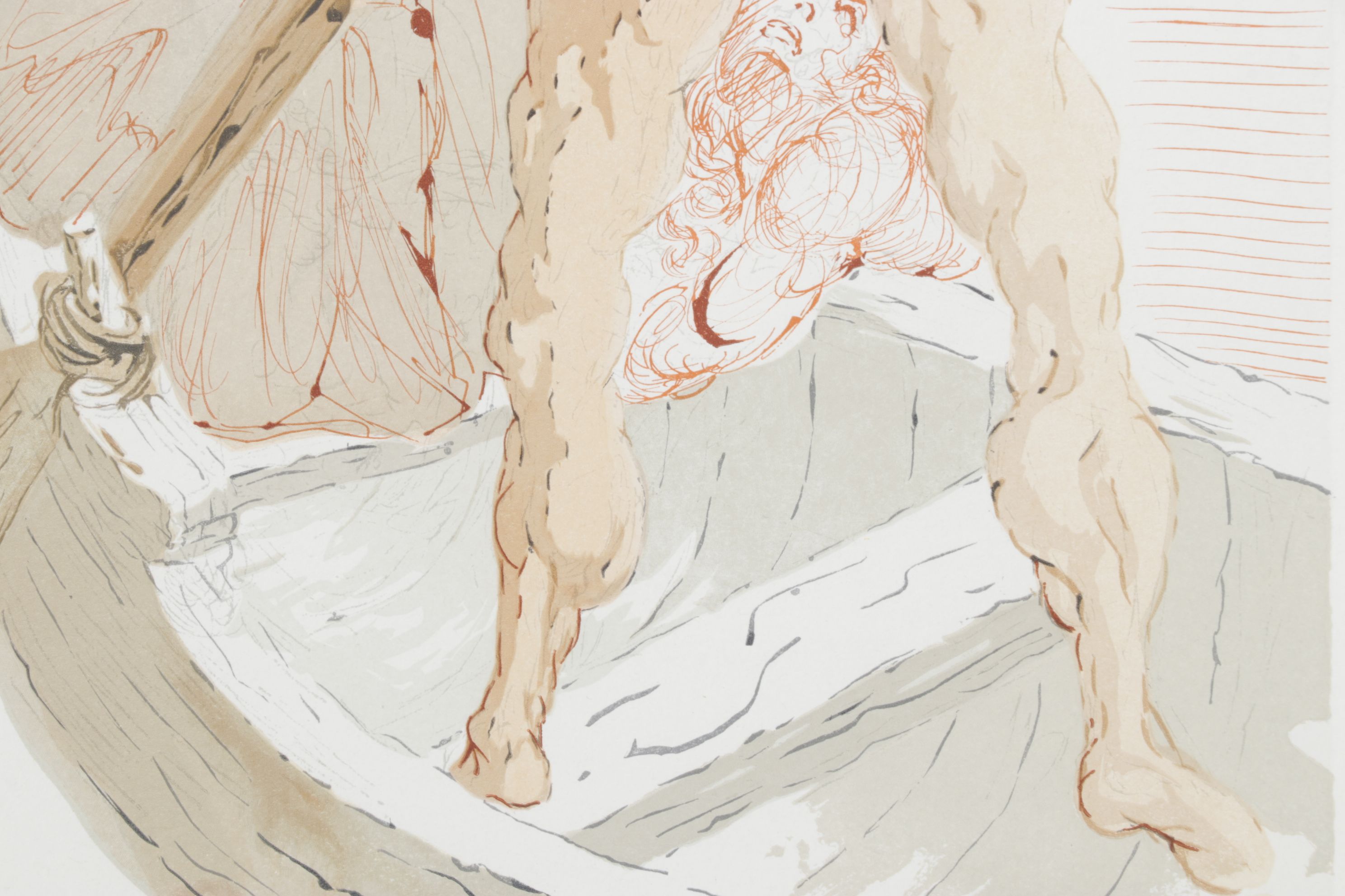 Salvador Dalí Wood Engraving "Charon et le passage de l'Acheron," 1960–1964