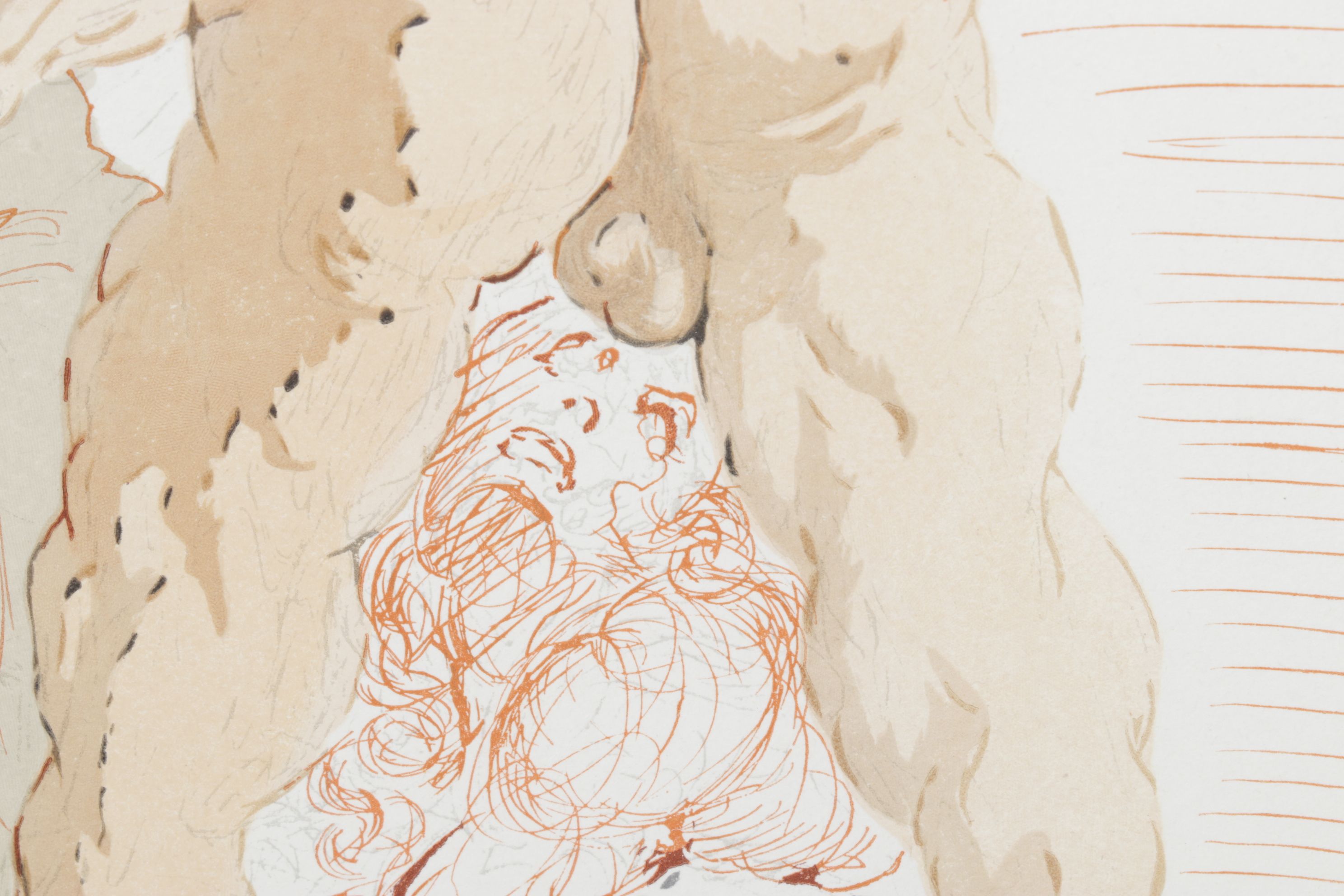 Salvador Dalí Wood Engraving "Charon et le passage de l'Acheron," 1960–1964