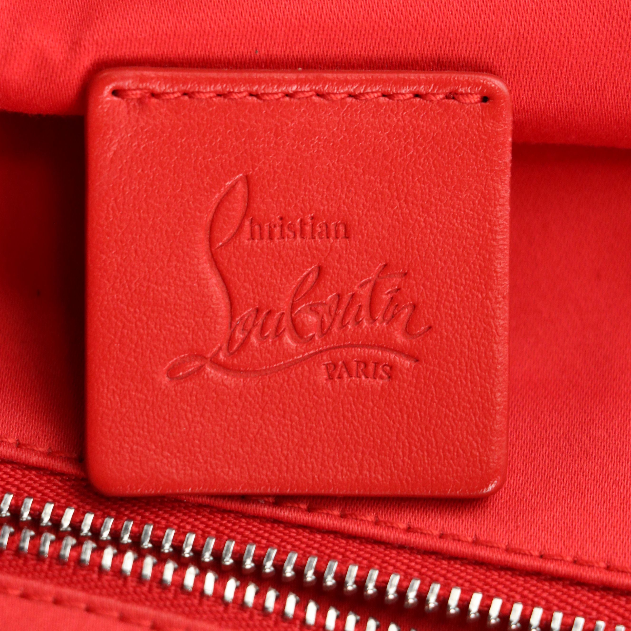 Christian Louboutin Embroidered Black Leather Two-Way Tote Bag