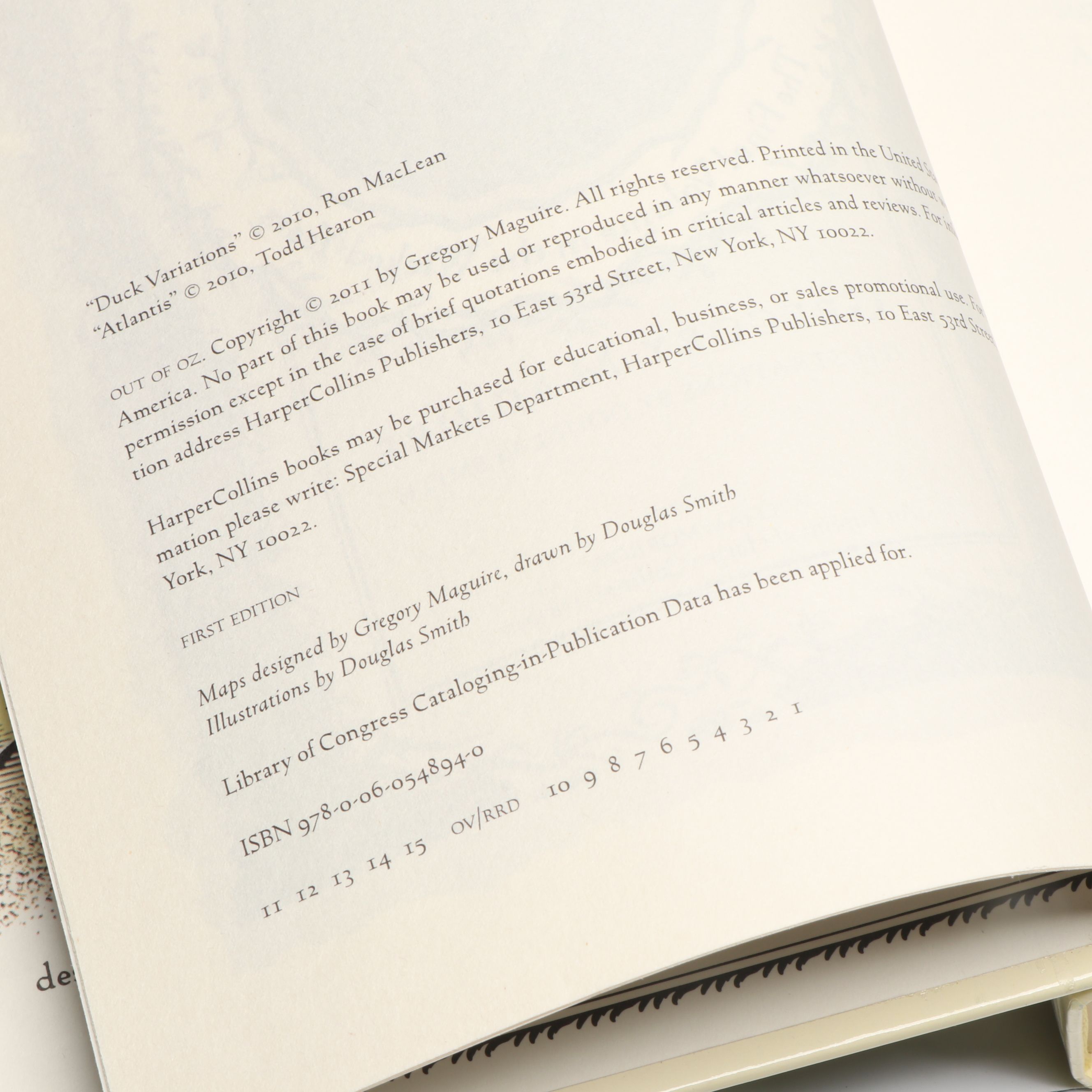 Signed First Edition "Out of Oz" by Gregory Maguire, 2011